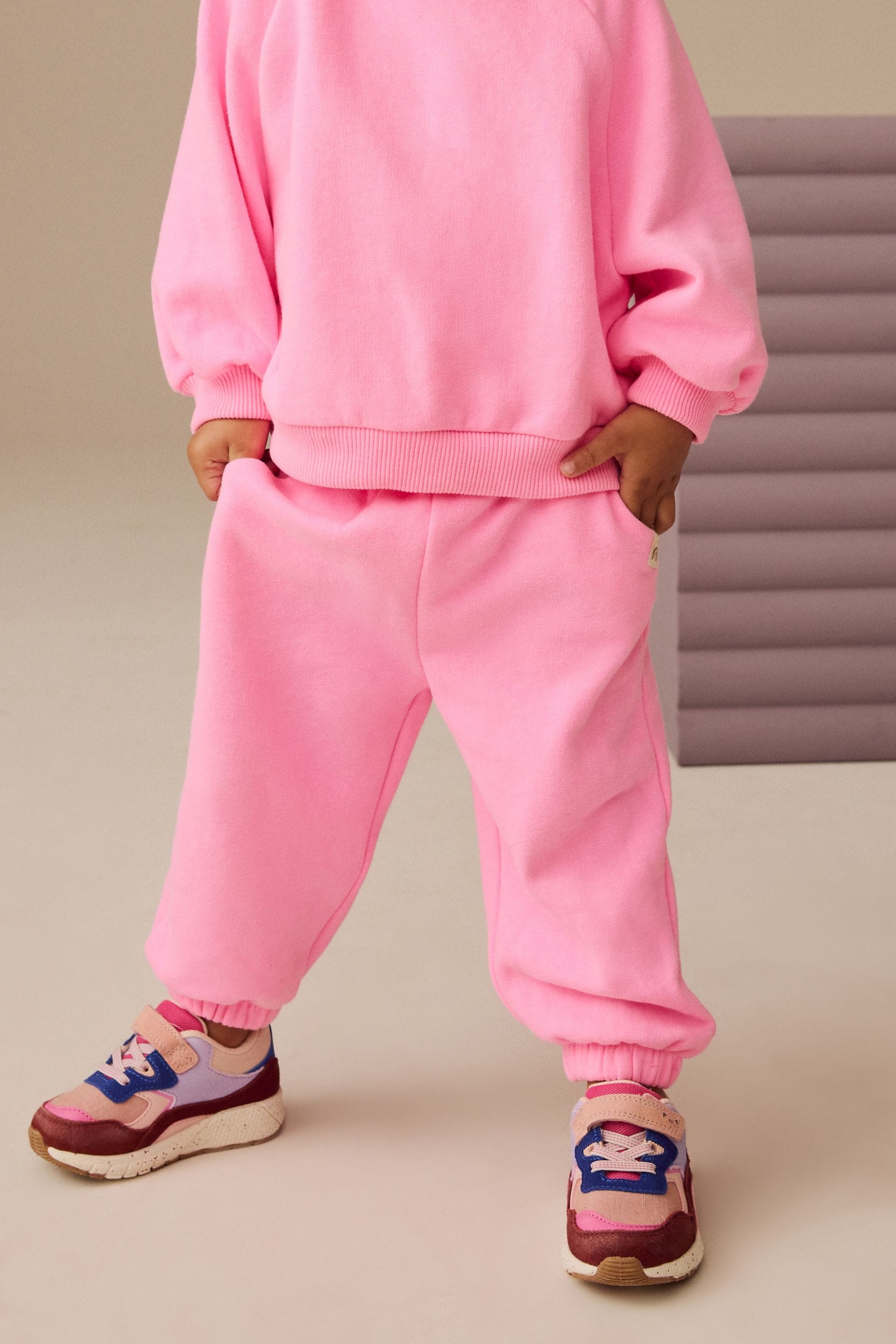 Fluro Pink Half Zip Sweatshirt (3mths-7yrs)