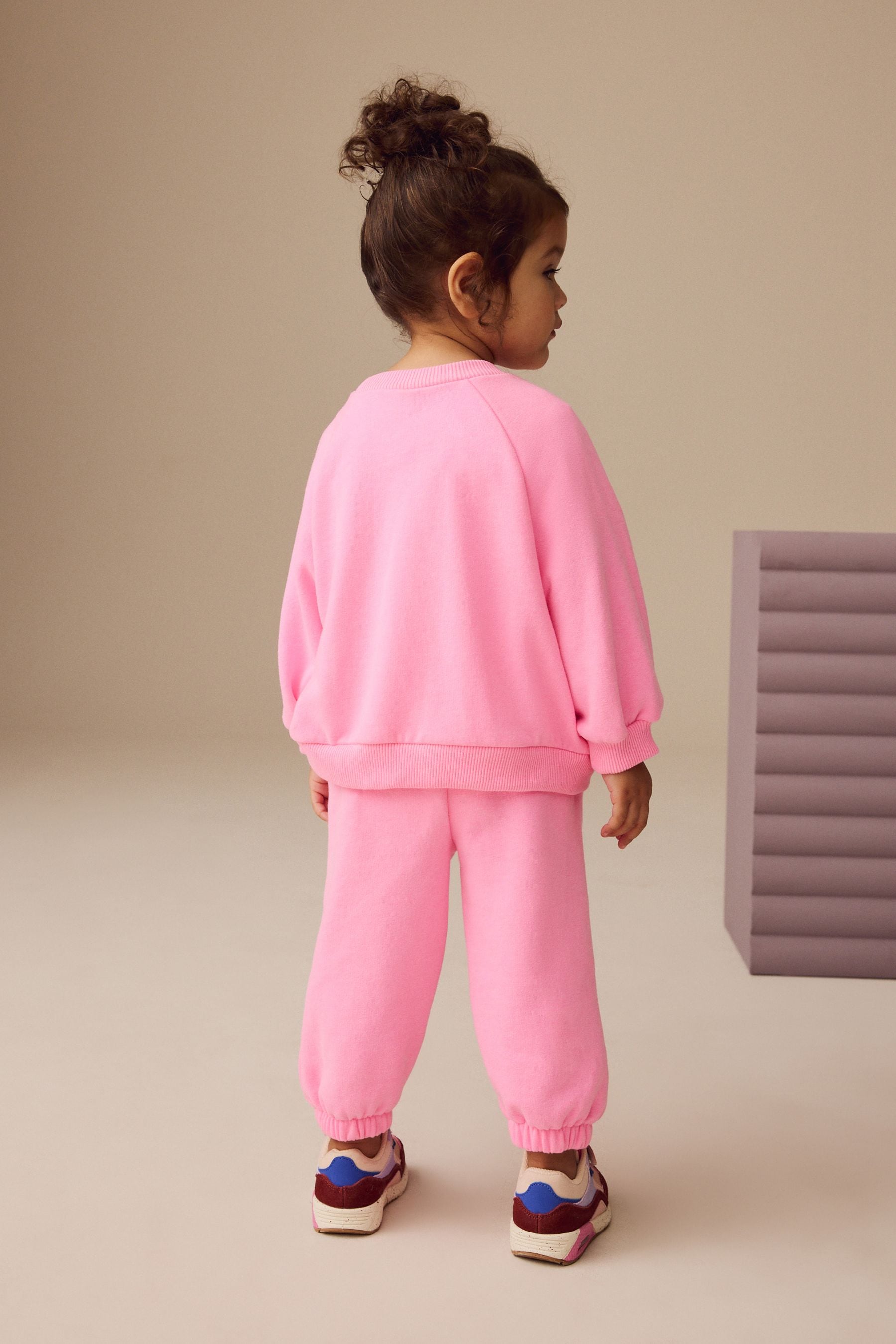 Fluro Pink Half Zip Sweatshirt (3mths-7yrs)