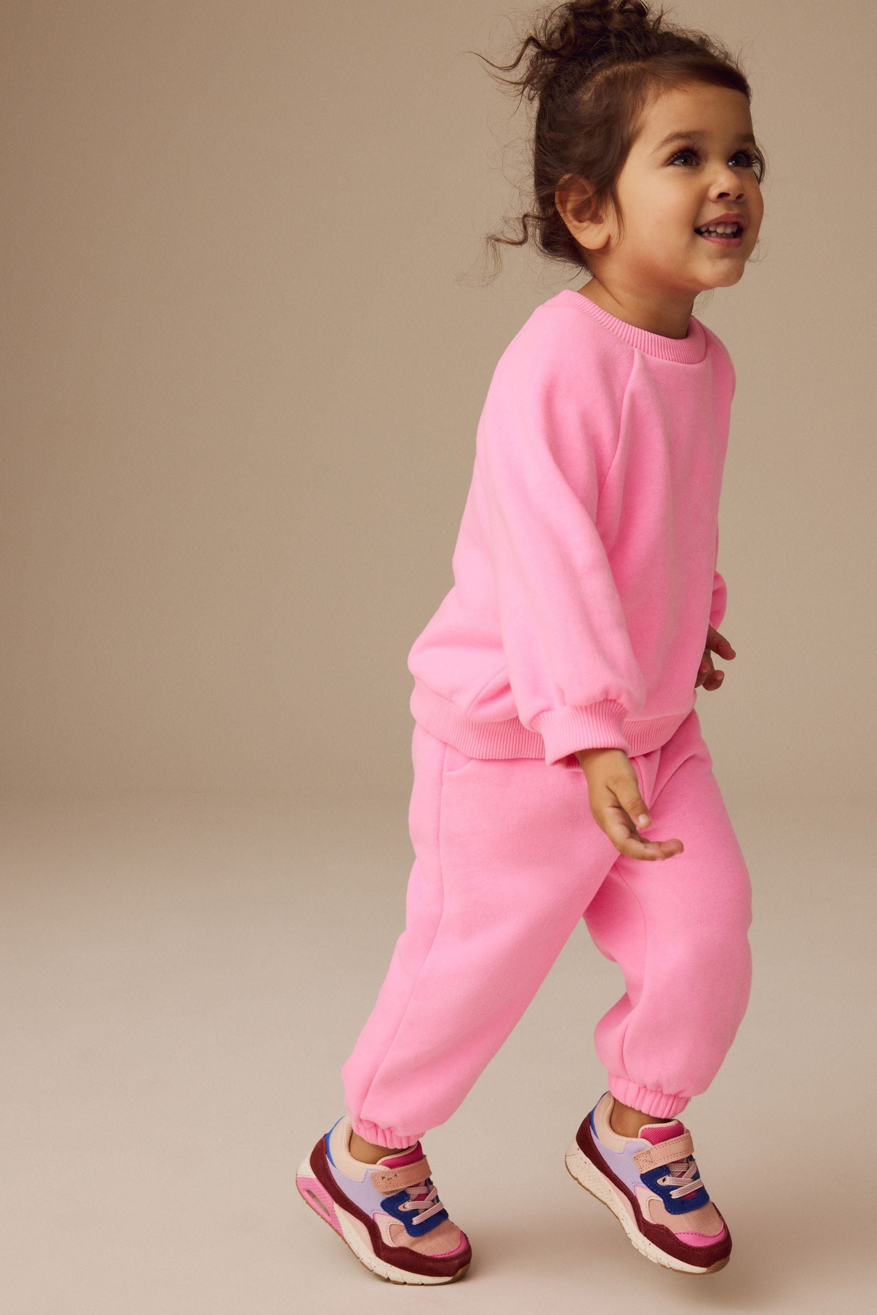 Fluro Pink Half Zip Sweatshirt (3mths-7yrs)