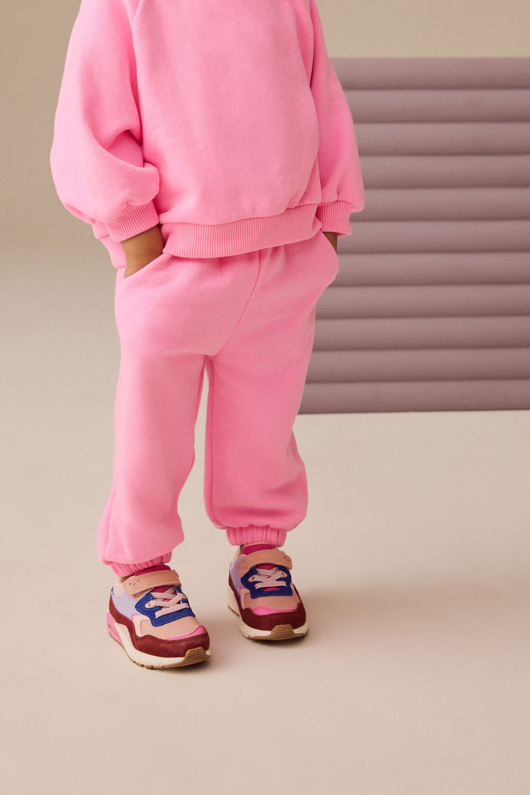 Fluro Pink Half Zip Sweatshirt (3mths-7yrs)