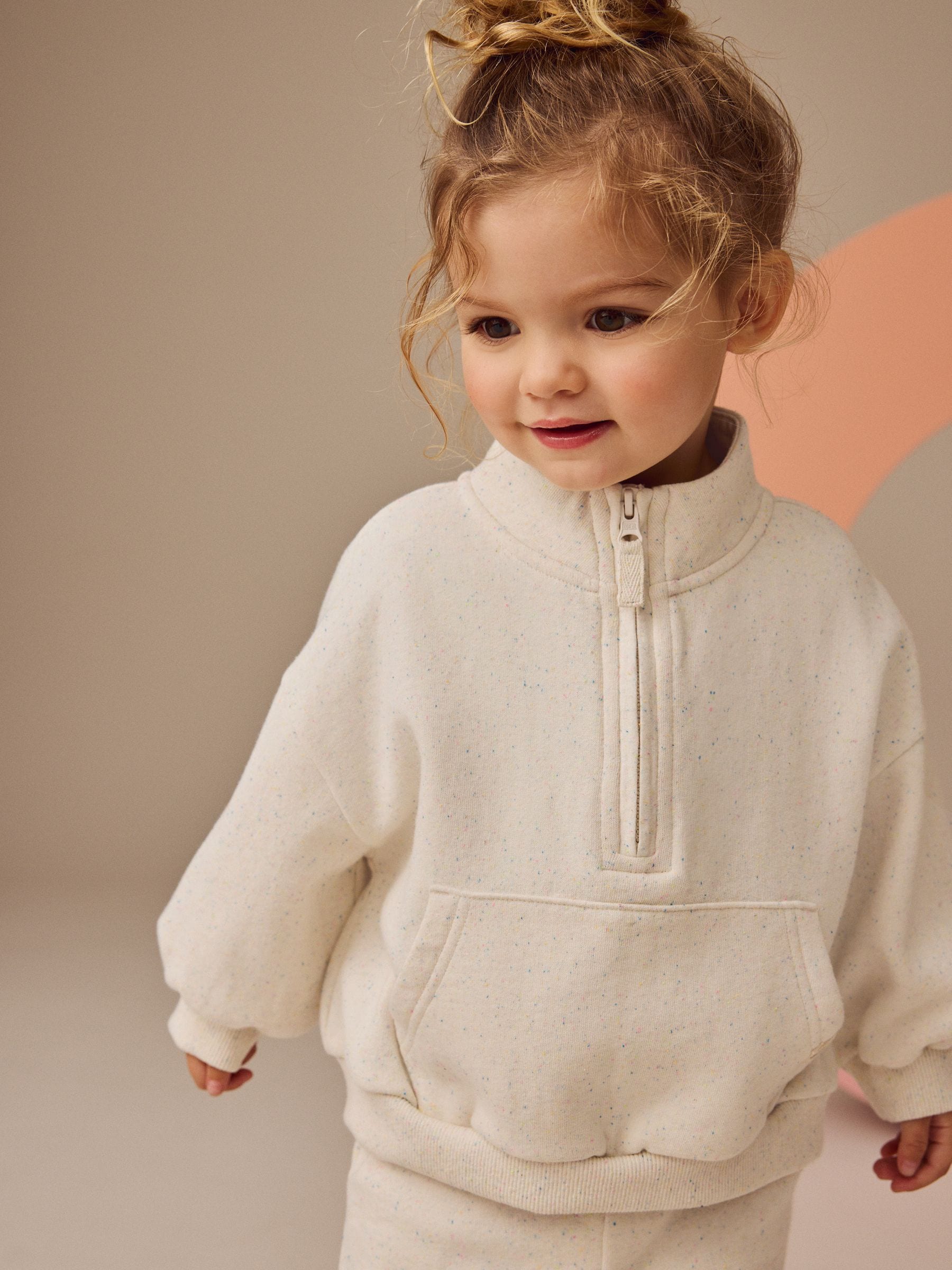 Oatmeal Half Zip Sweatshirt (3mths-7yrs)