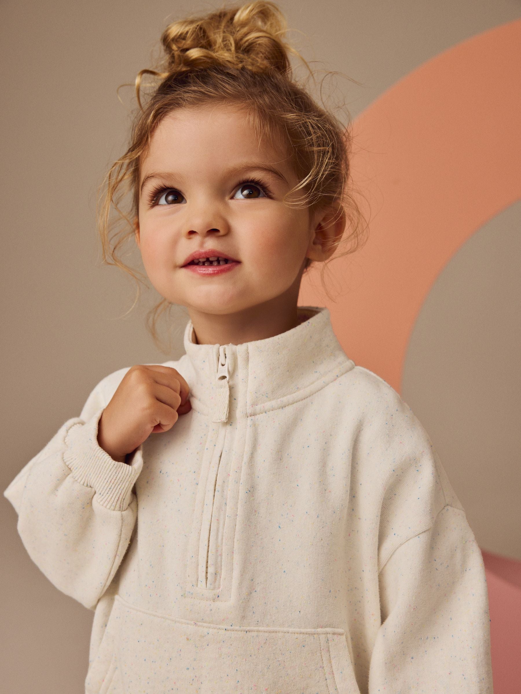 Oatmeal Half Zip Sweatshirt (3mths-7yrs)