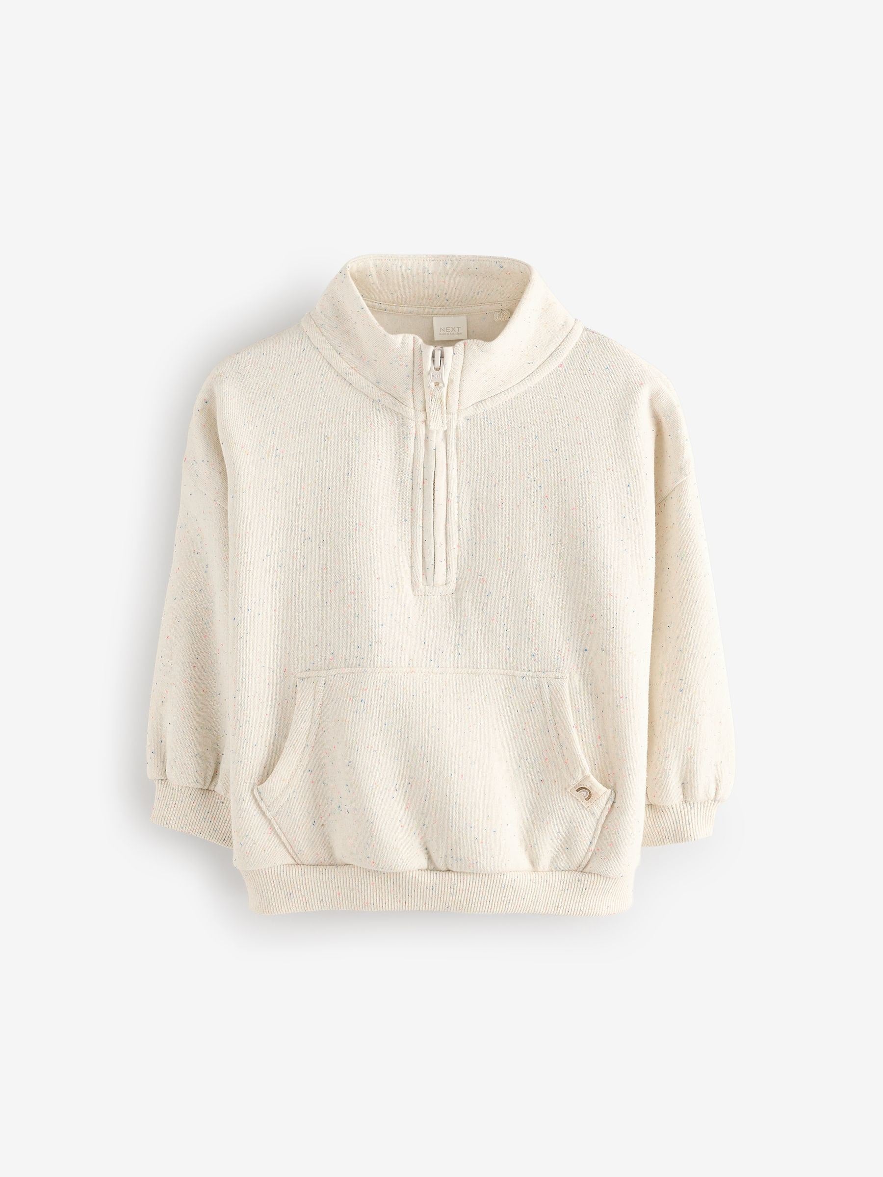 Oatmeal Half Zip Sweatshirt (3mths-7yrs)