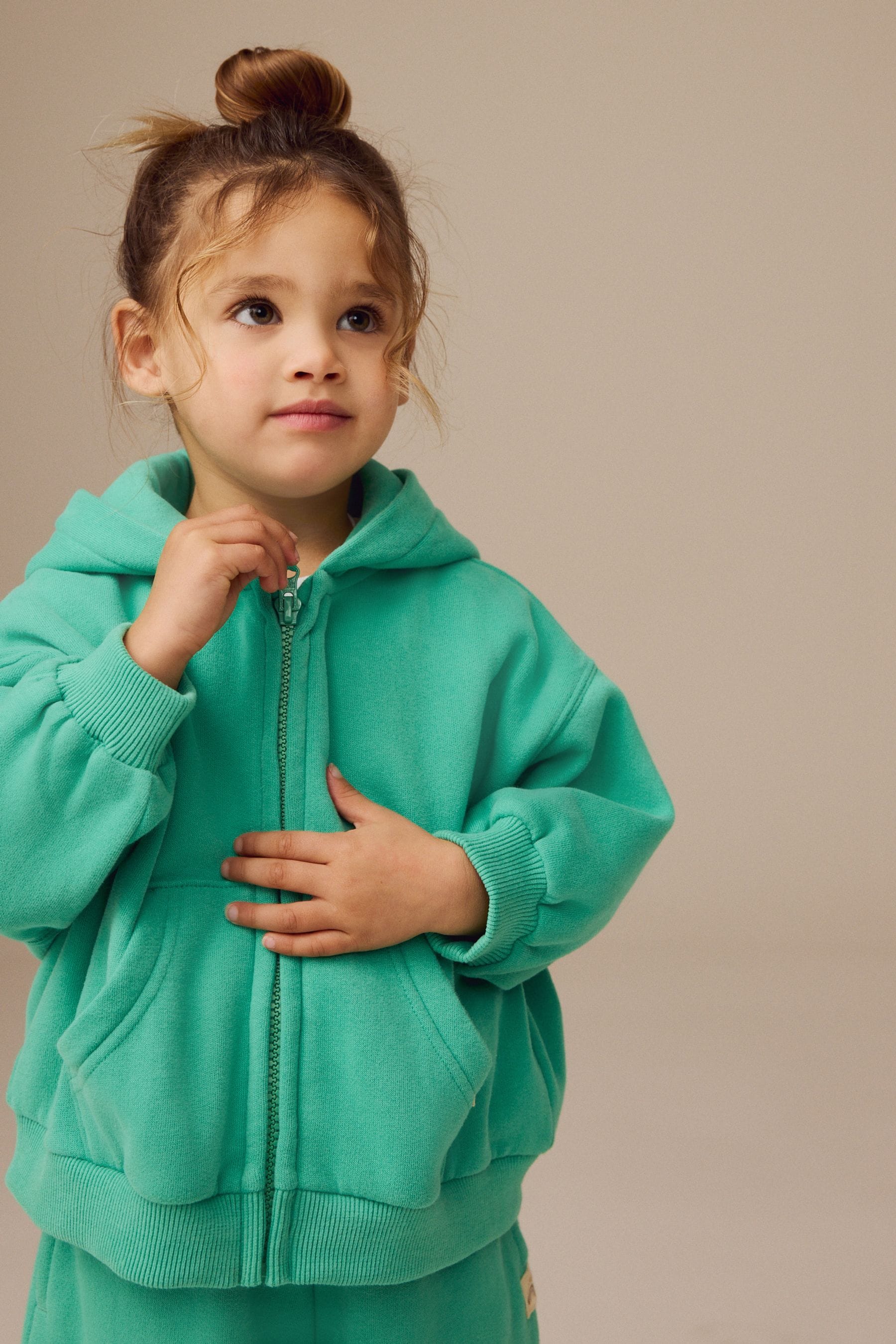 Green Zip Through Hoodie (3mths-7yrs)