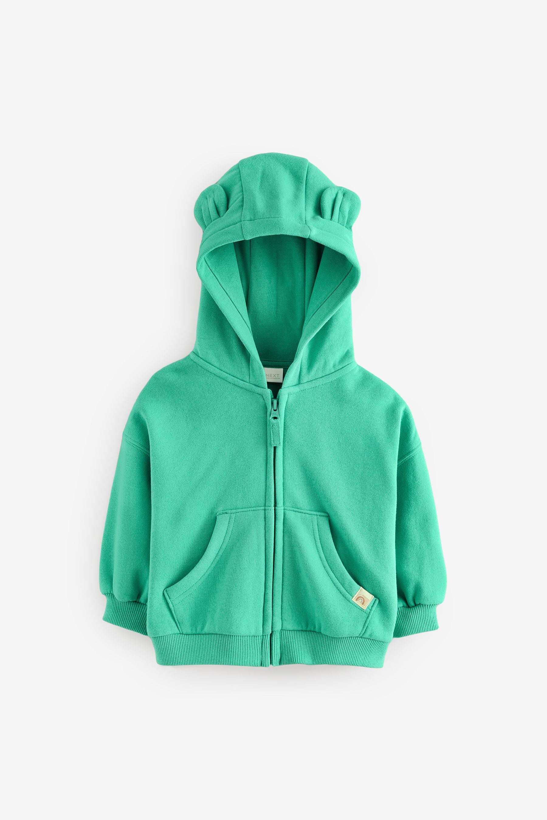 Green Zip Through Hoodie (3mths-7yrs)