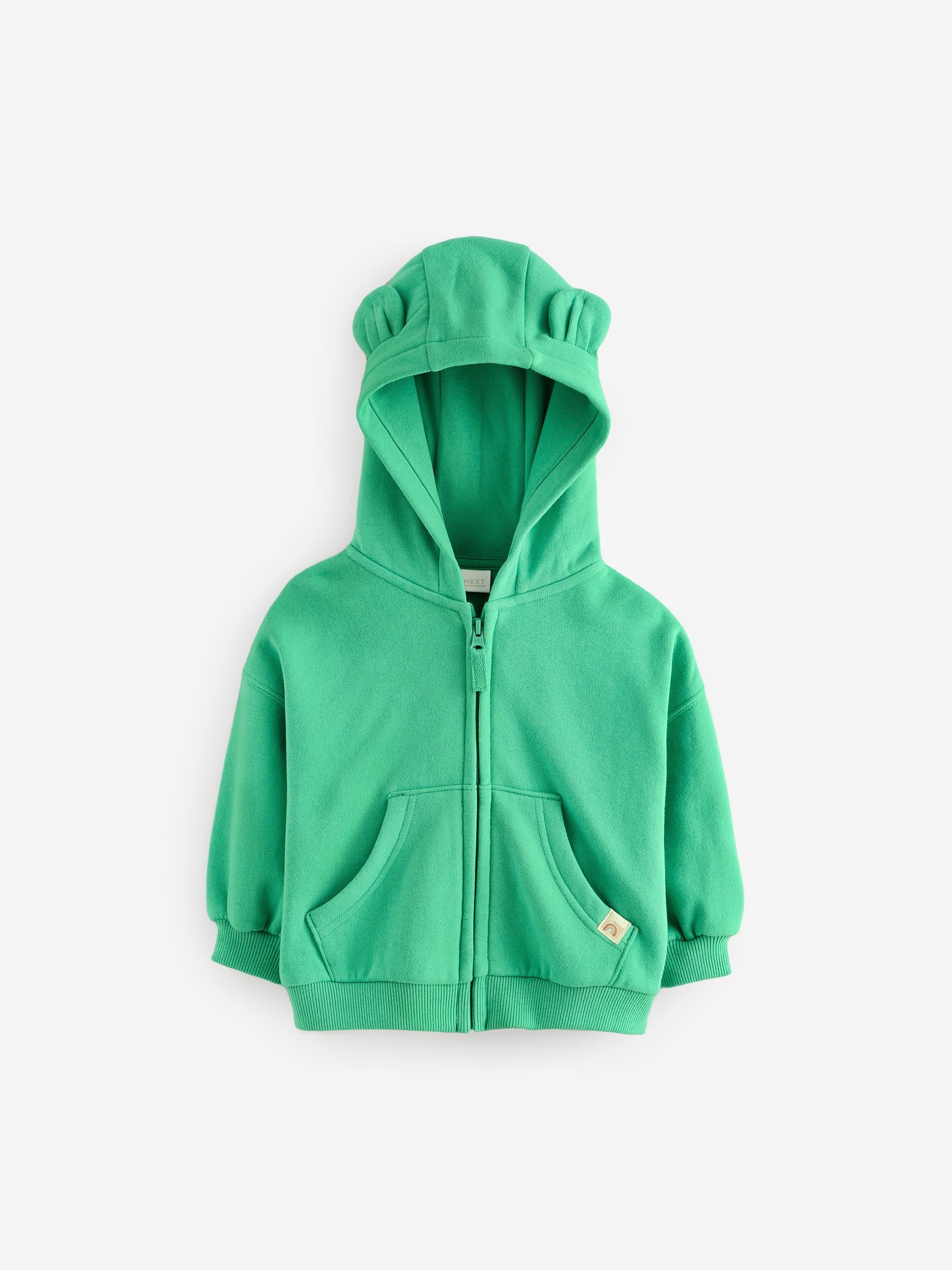 Green Zip Through Hoodie (3mths-7yrs)