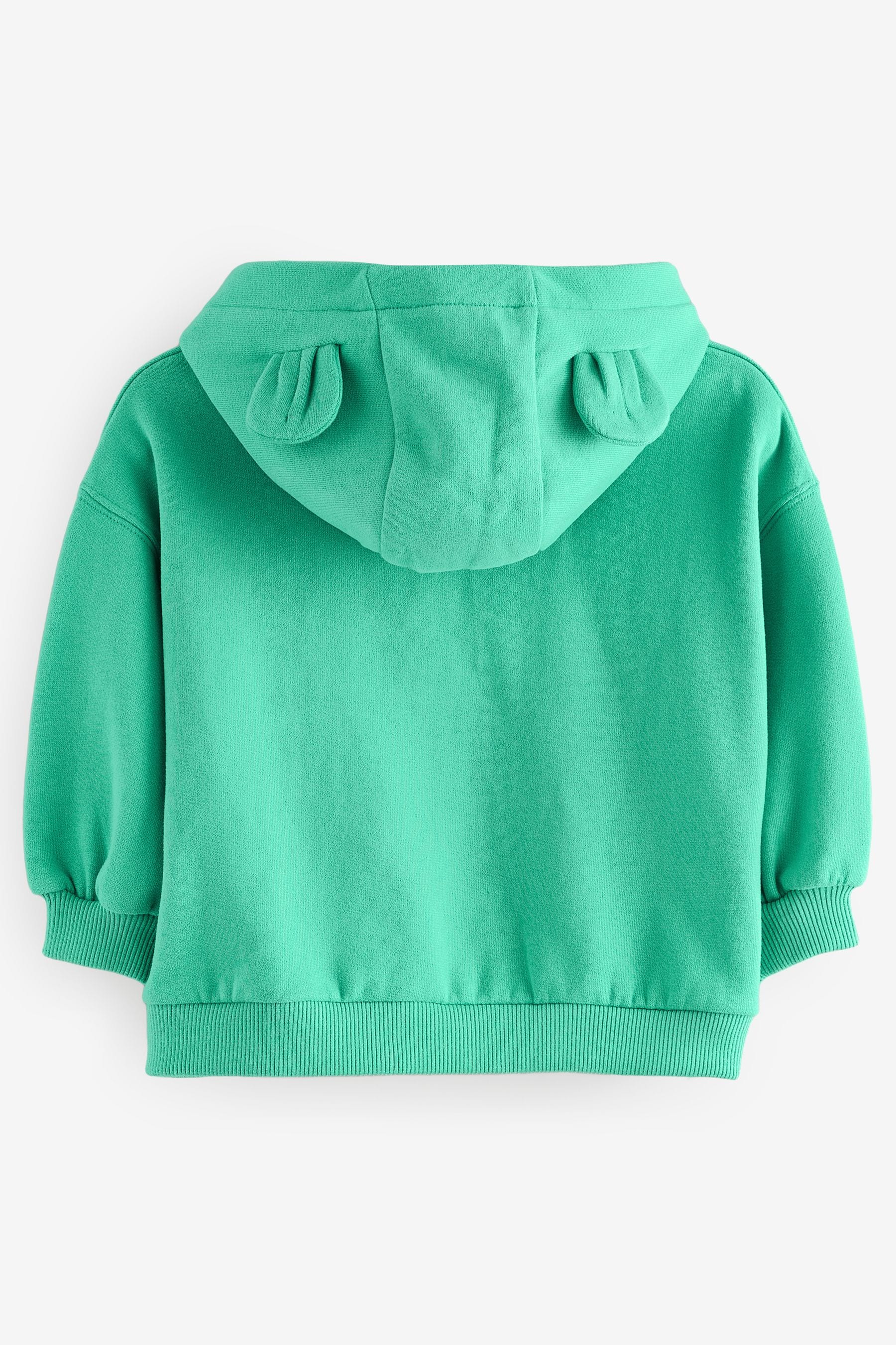 Green Zip Through Hoodie (3mths-7yrs)