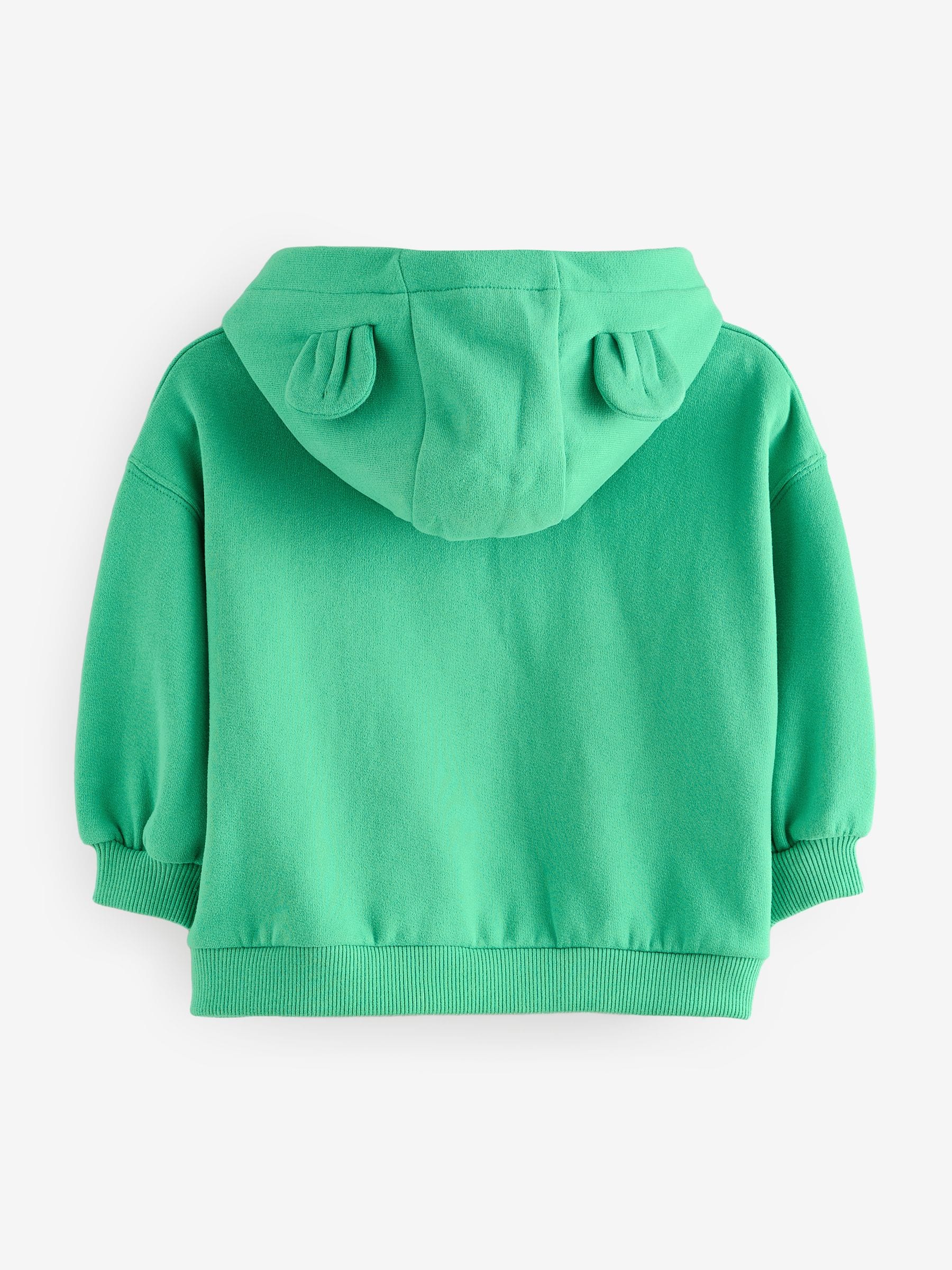 Green Zip Through Hoodie (3mths-7yrs)