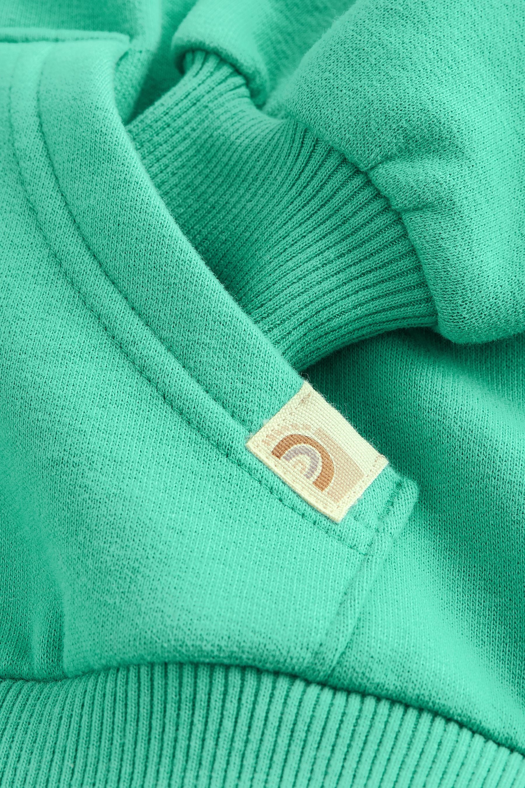 Green Zip Through Hoodie (3mths-7yrs)