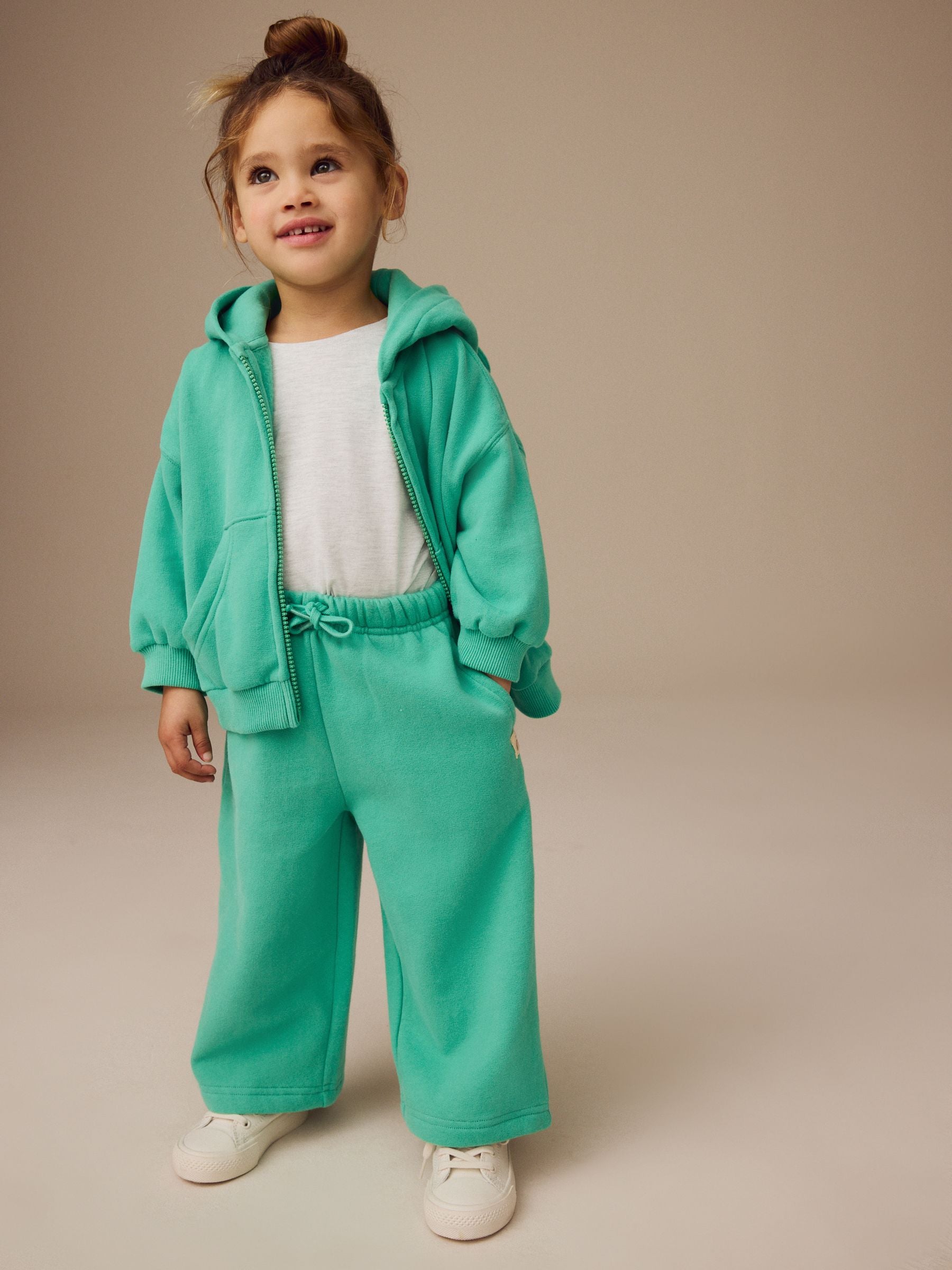 Green Wide Leg Joggers (3mths-7yrs)