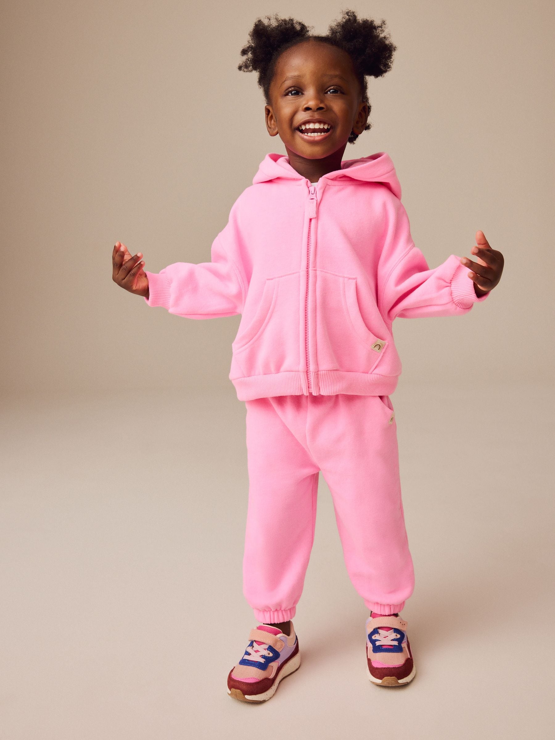 Pink Zip Through Hoodie (3mths-7yrs)