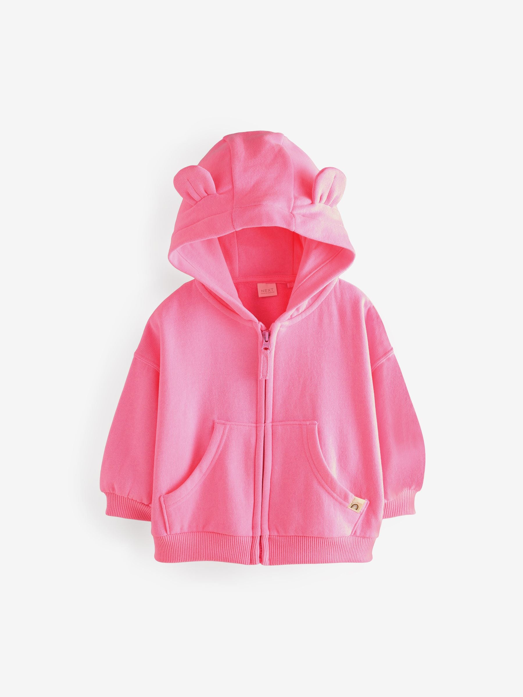 Pink Zip Through Hoodie (3mths-7yrs)