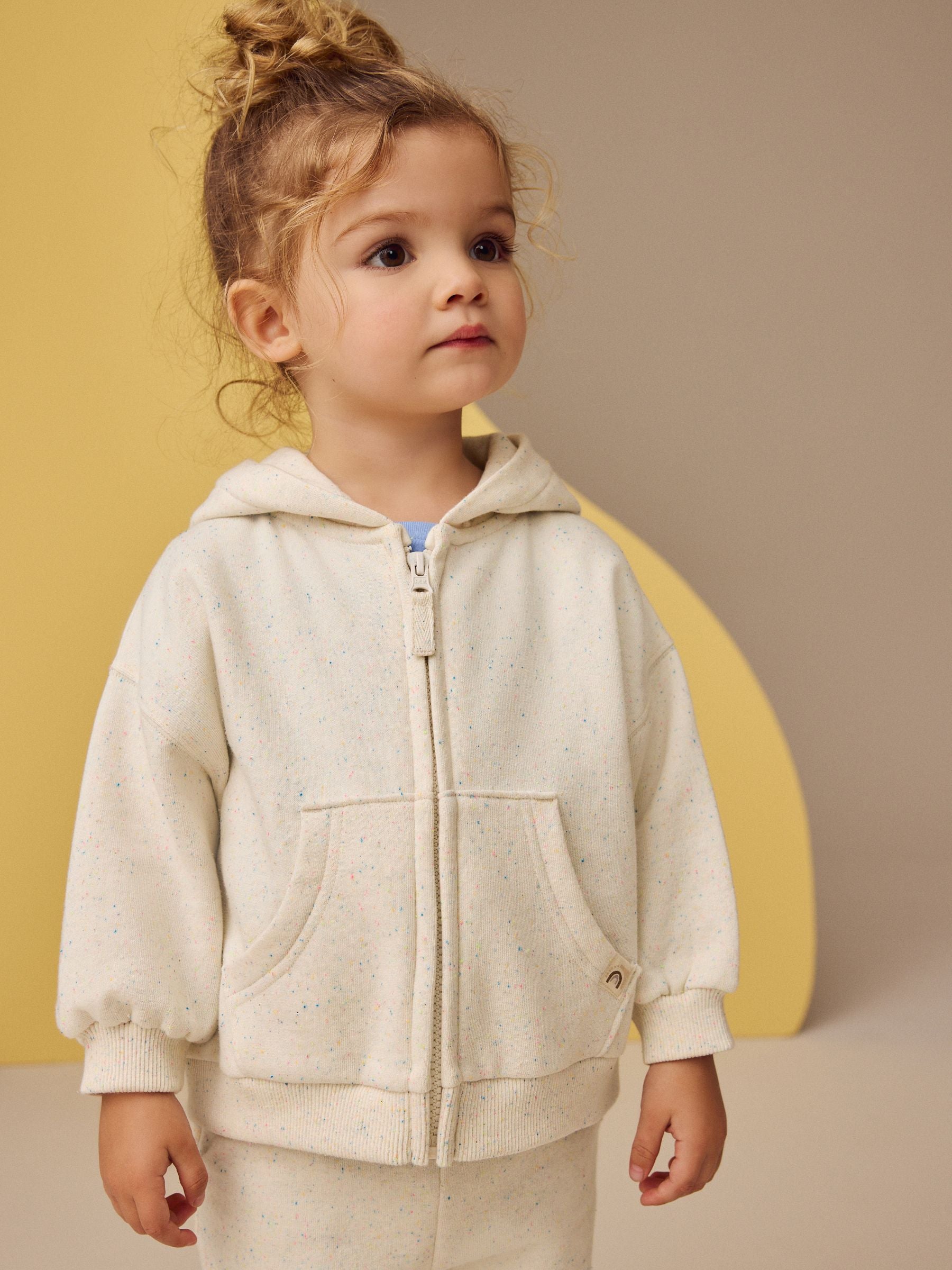 Oatmeal Zip Through Hoodie (3mths-7yrs)