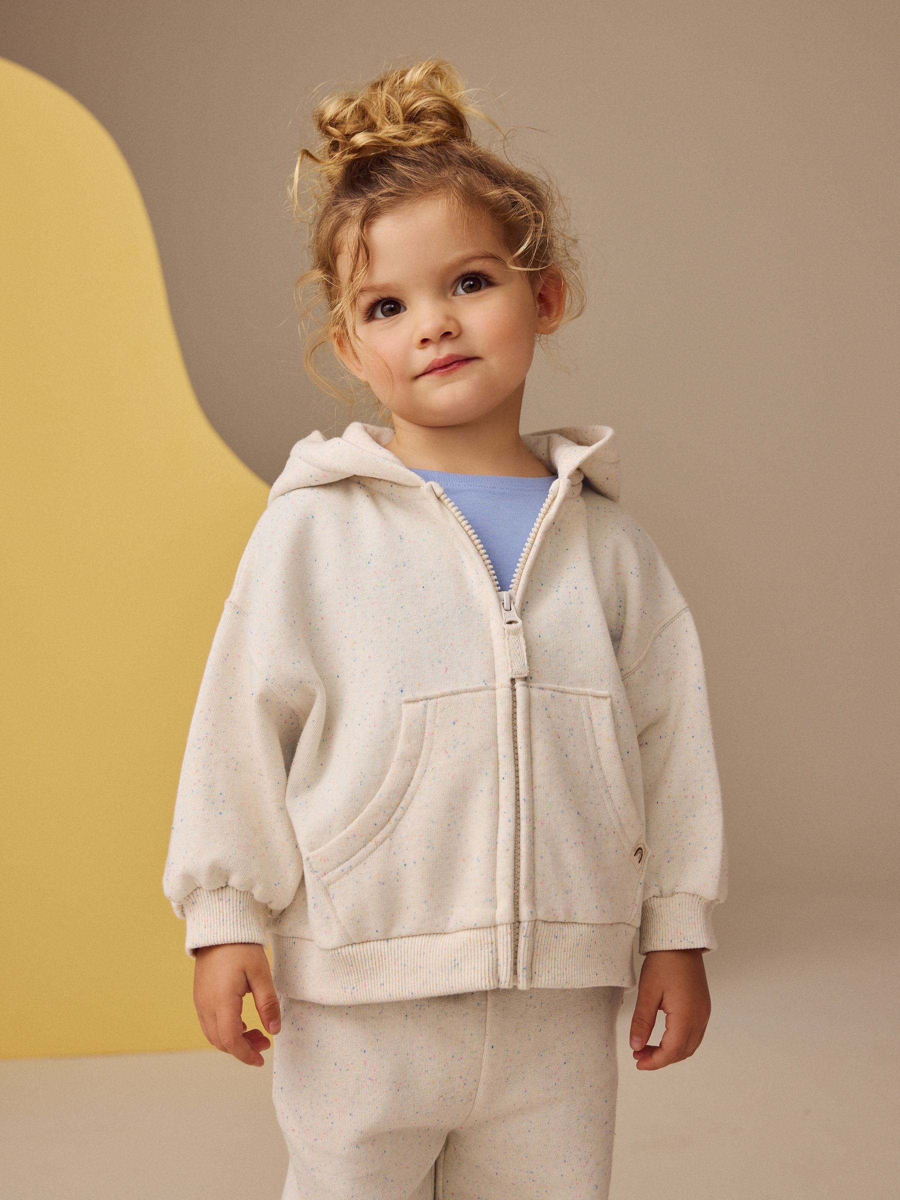 Oatmeal Zip Through Hoodie (3mths-7yrs)