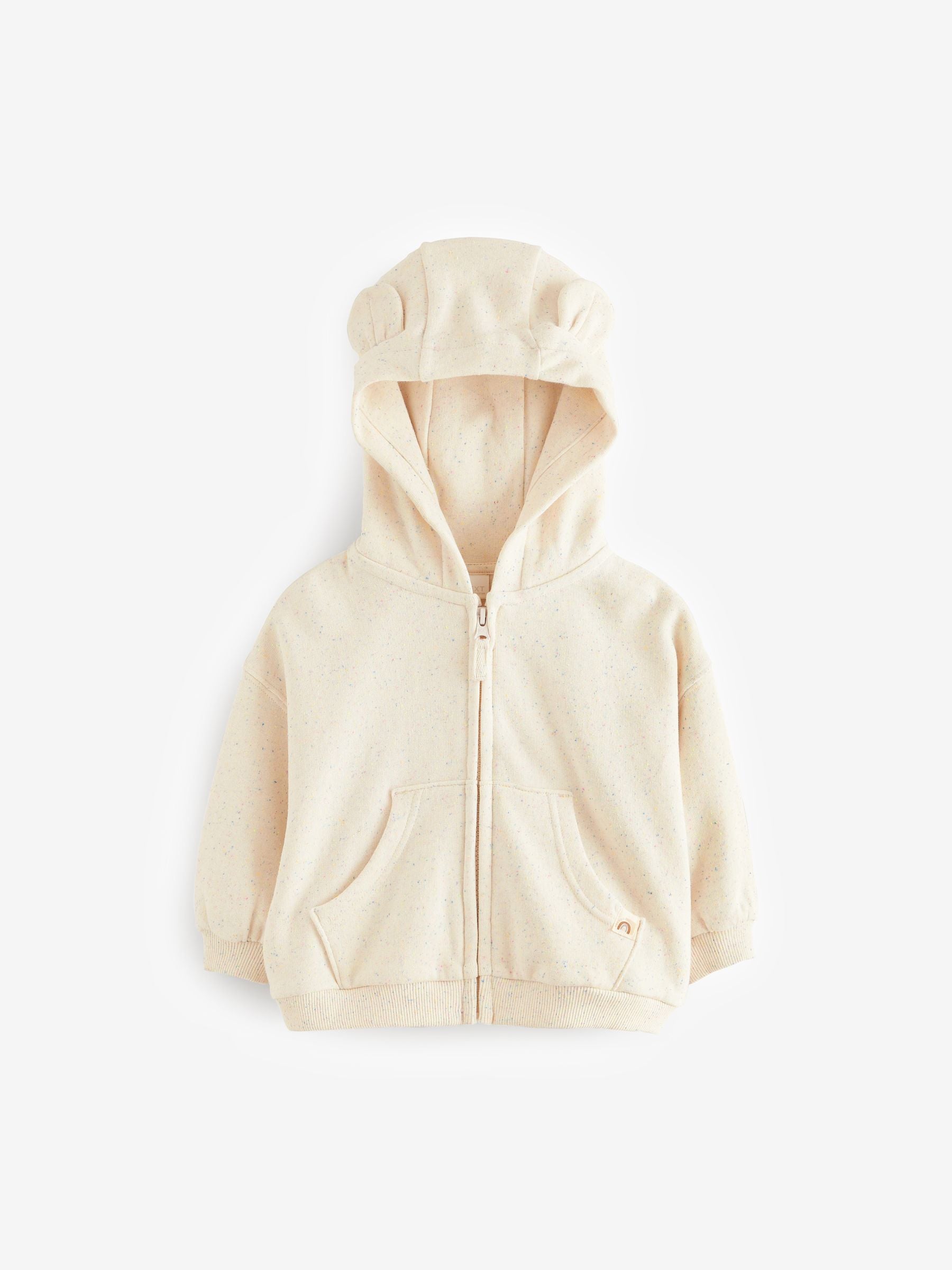 Oatmeal Zip Through Hoodie (3mths-7yrs)