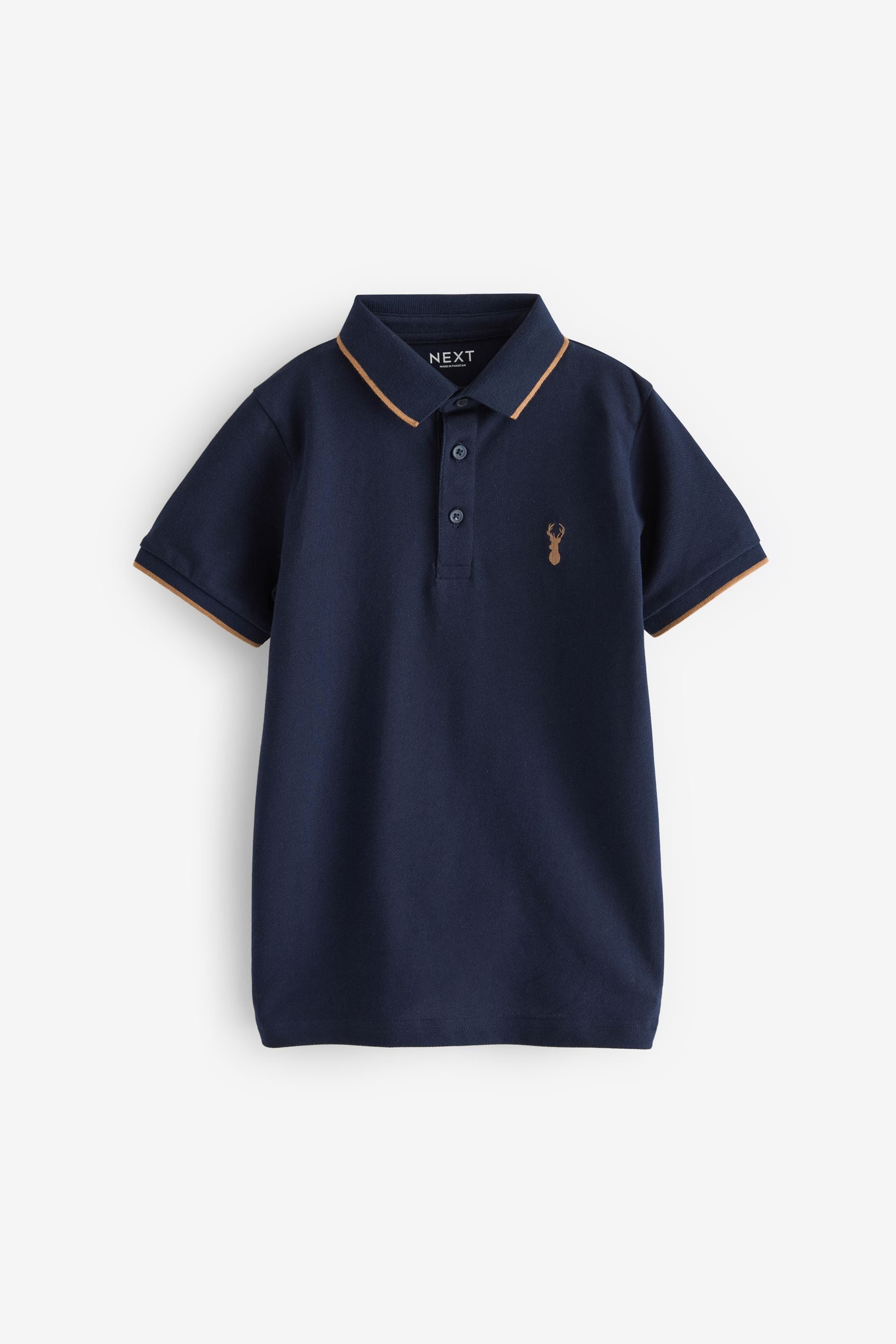 Blue/Navy/White Short Sleeve Polo Shirts 3 Pack (3-16yrs)