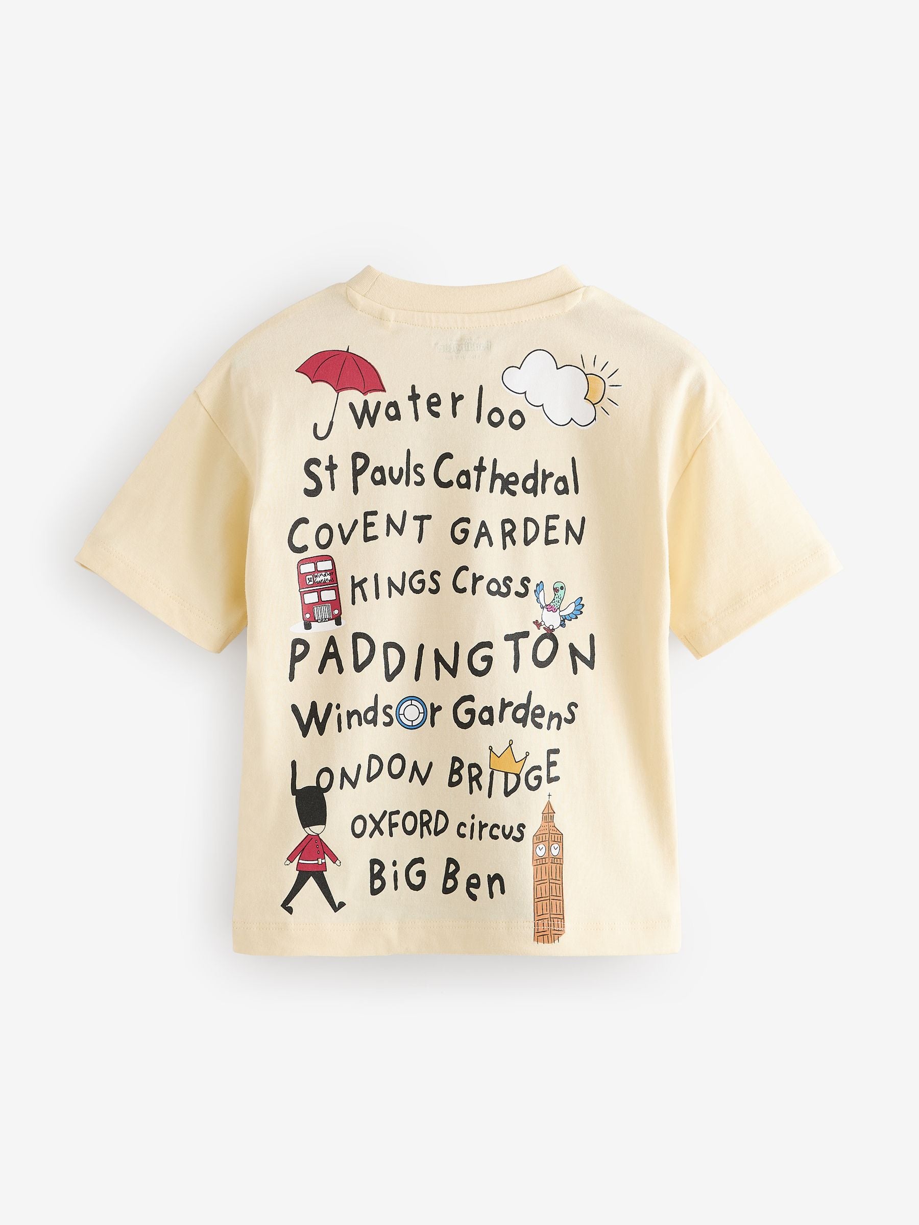 Buttermilk Paddington Bear Short Sleeve 100% Cotton T-Shirt (3mths-8yrs)