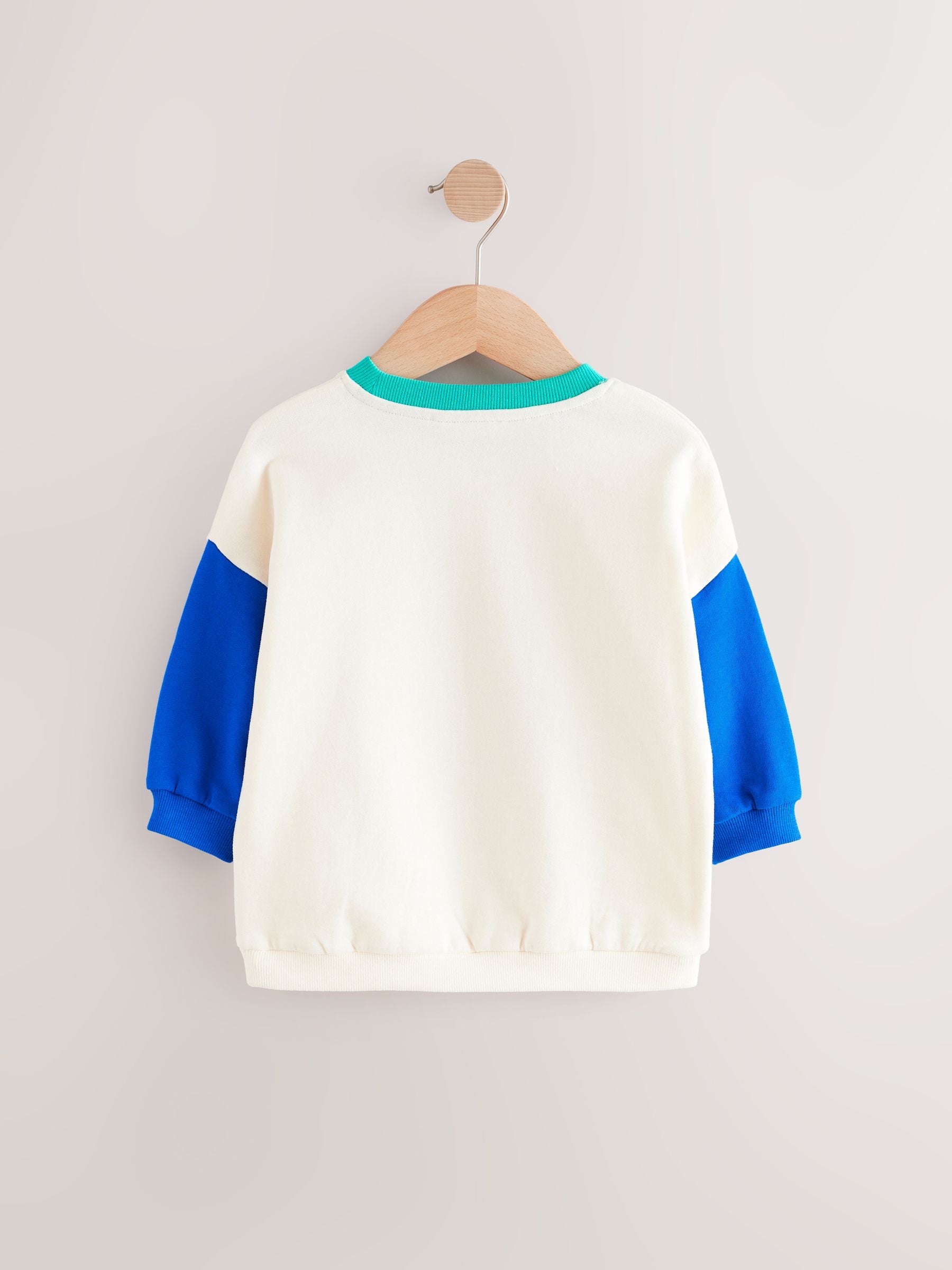 White/Blue Bluey Crew Neck 100% Cotton Sweatshirt (12mths-8yrs) (12mths-8yrs)