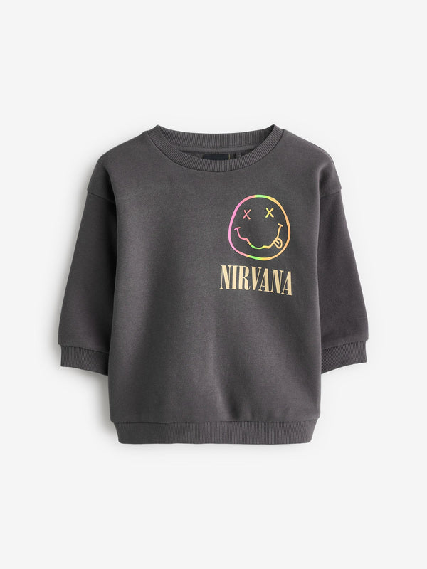 Charcoal Grey Nirvana Crew Sweatshirt (3mths-8yrs)