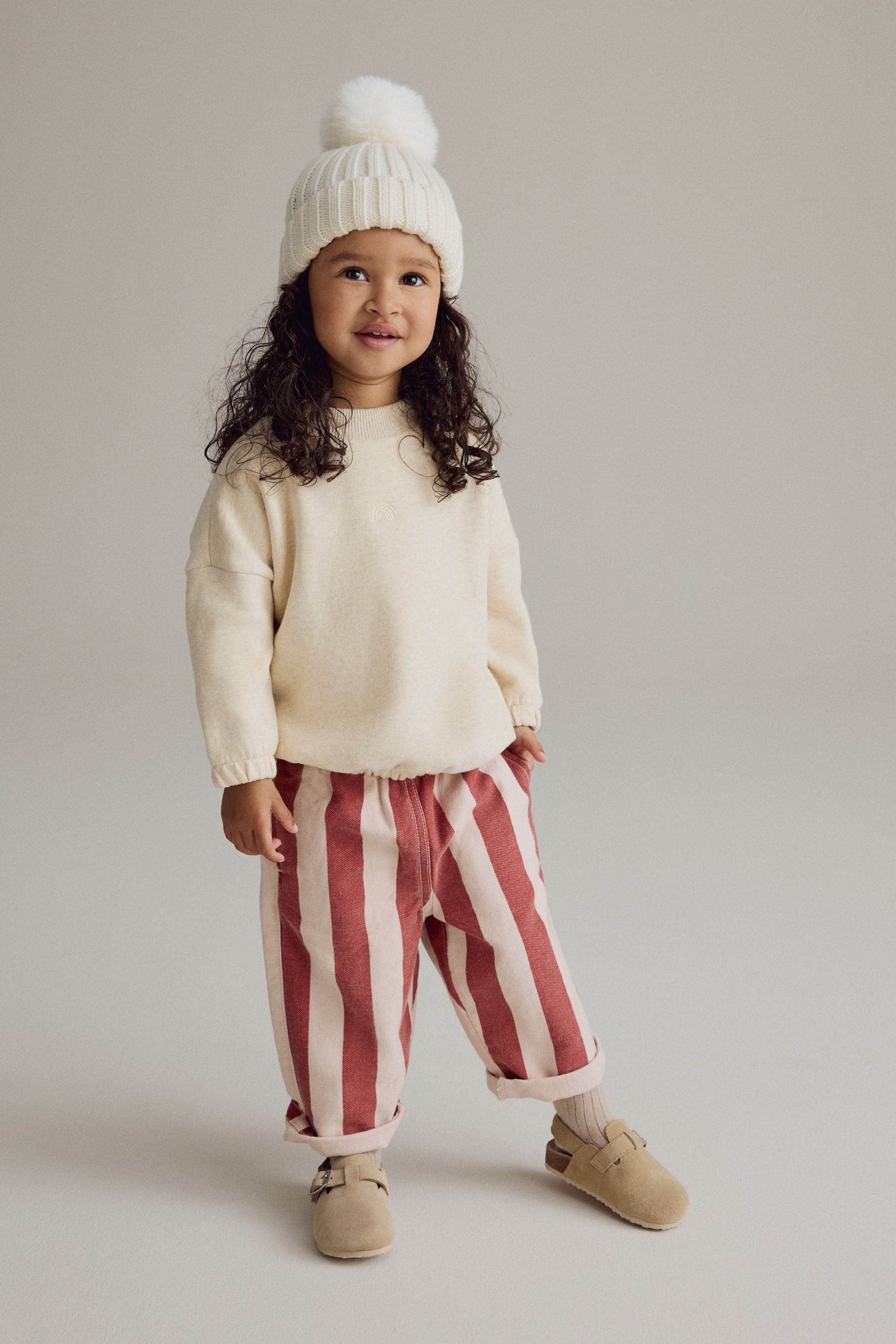 Pink Stripe 100% Cotton Trousers (3mths-7yrs)