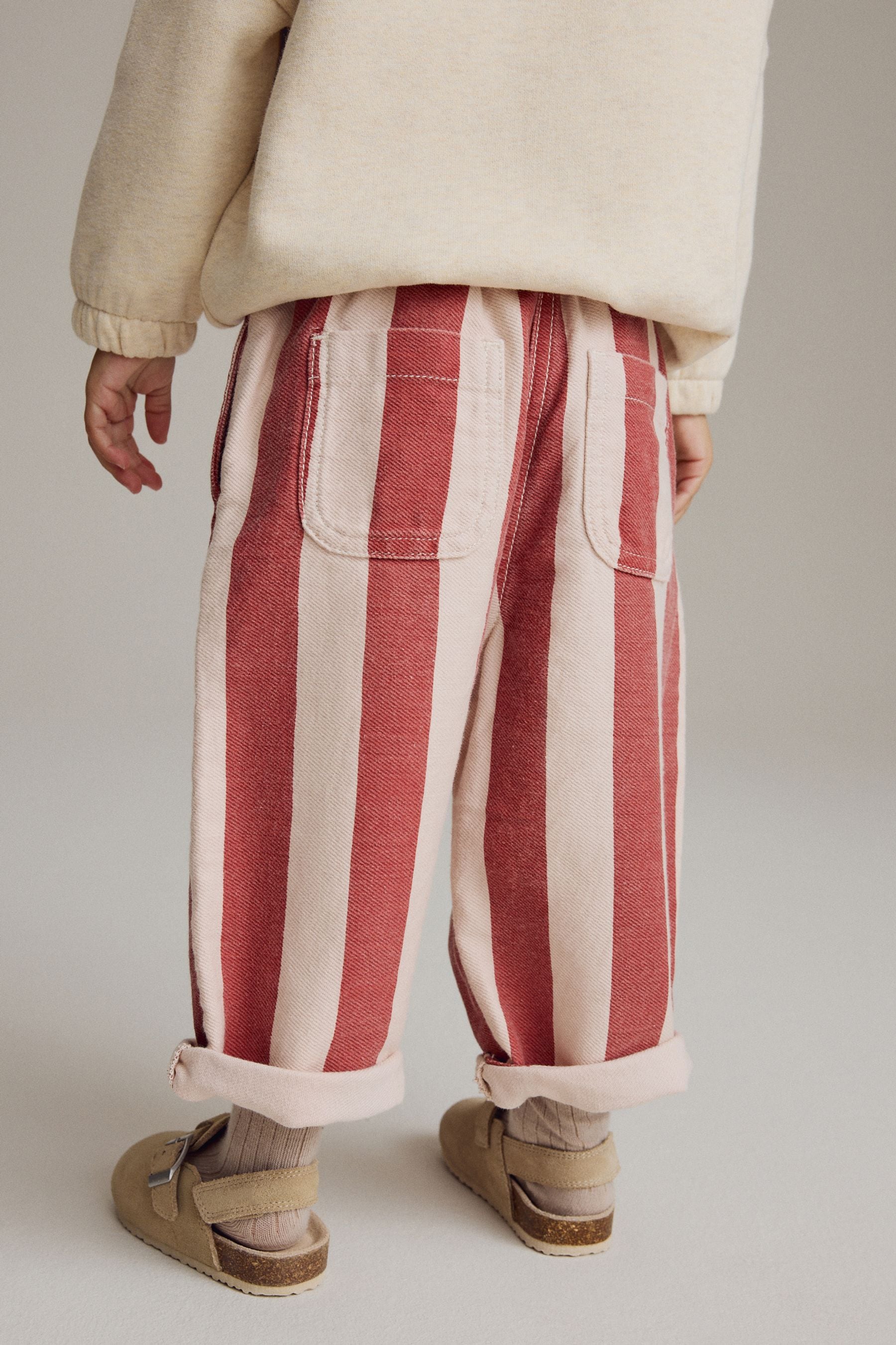 Pink Stripe 100% Cotton Trousers (3mths-7yrs)