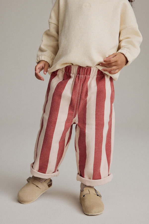 Pink Stripe 100% Cotton Trousers (3mths-7yrs)