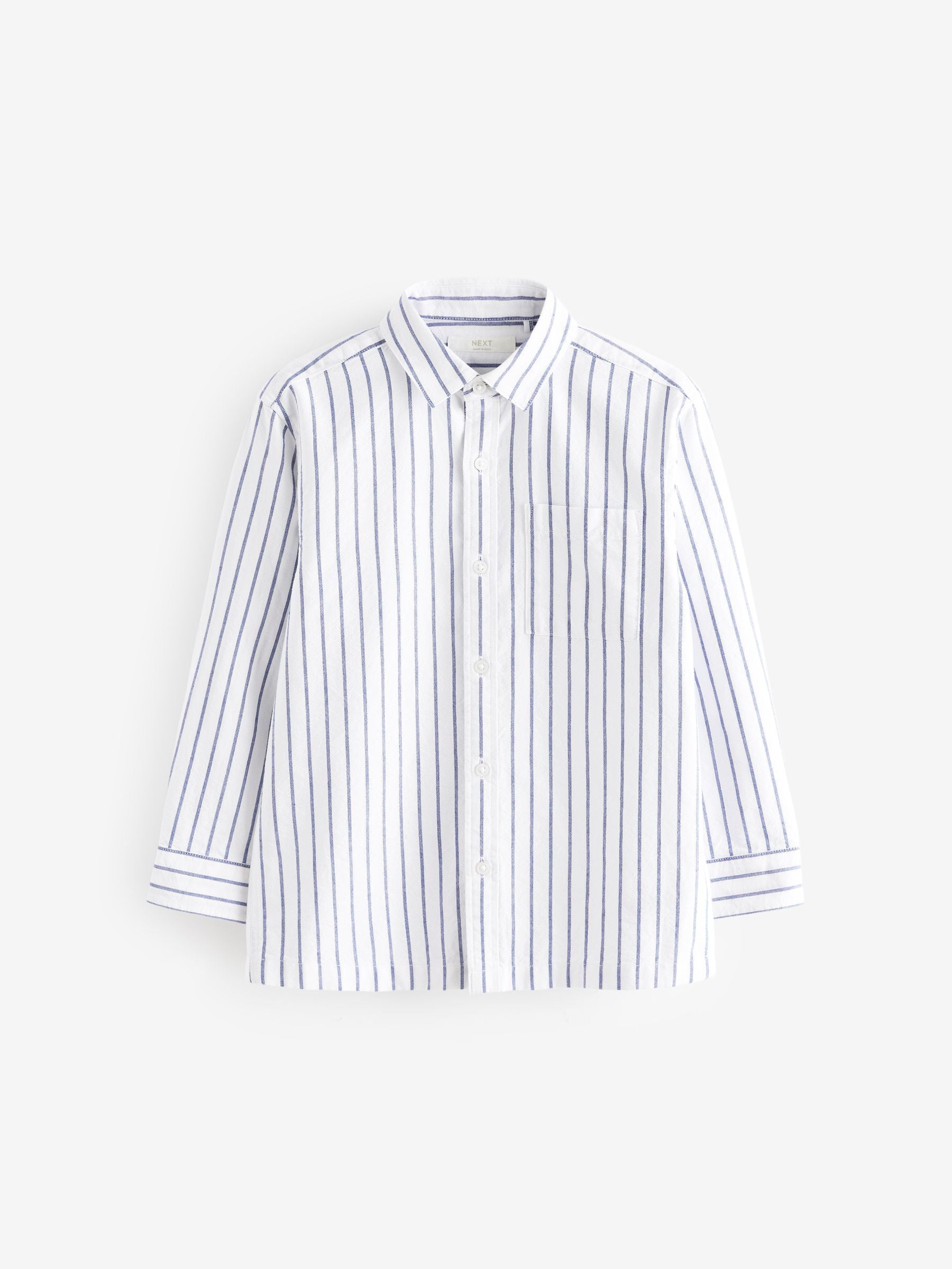 Stripe Relaxed Fit Long Sleeve 100% Cotton Oxford Shirt (3-16yrs)