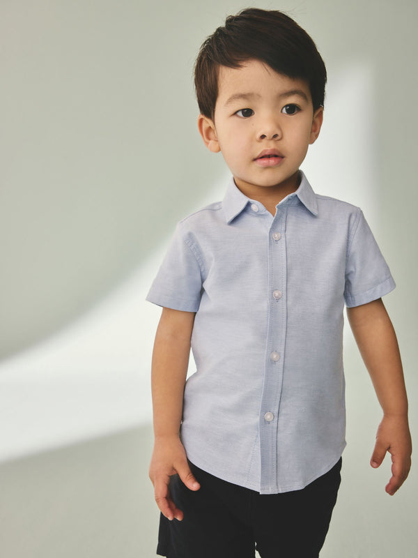 Blue Short Sleeve Oxford Shirt (3mths-7yrs)