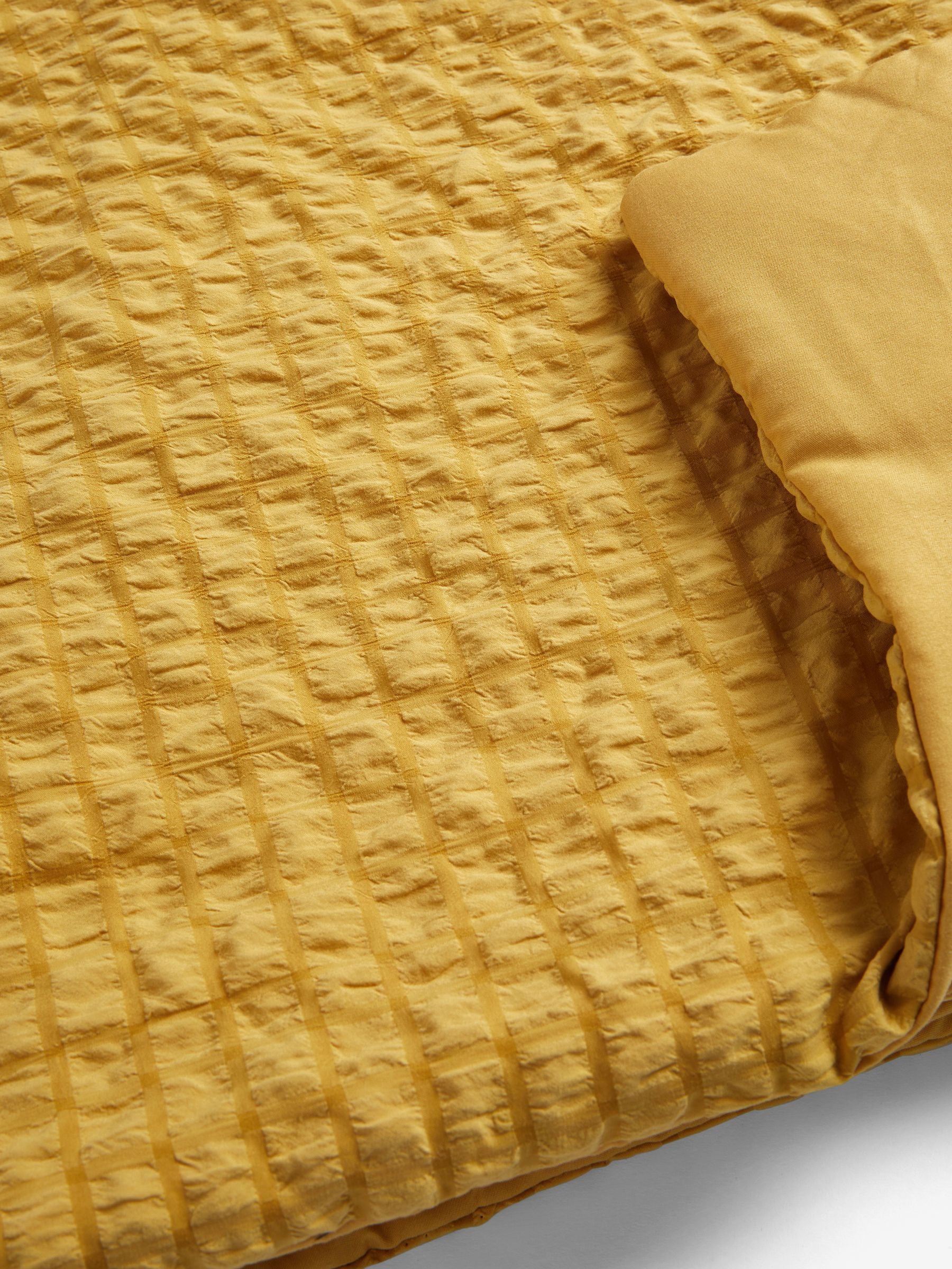 Yellow Crinkle Textured Bedspread