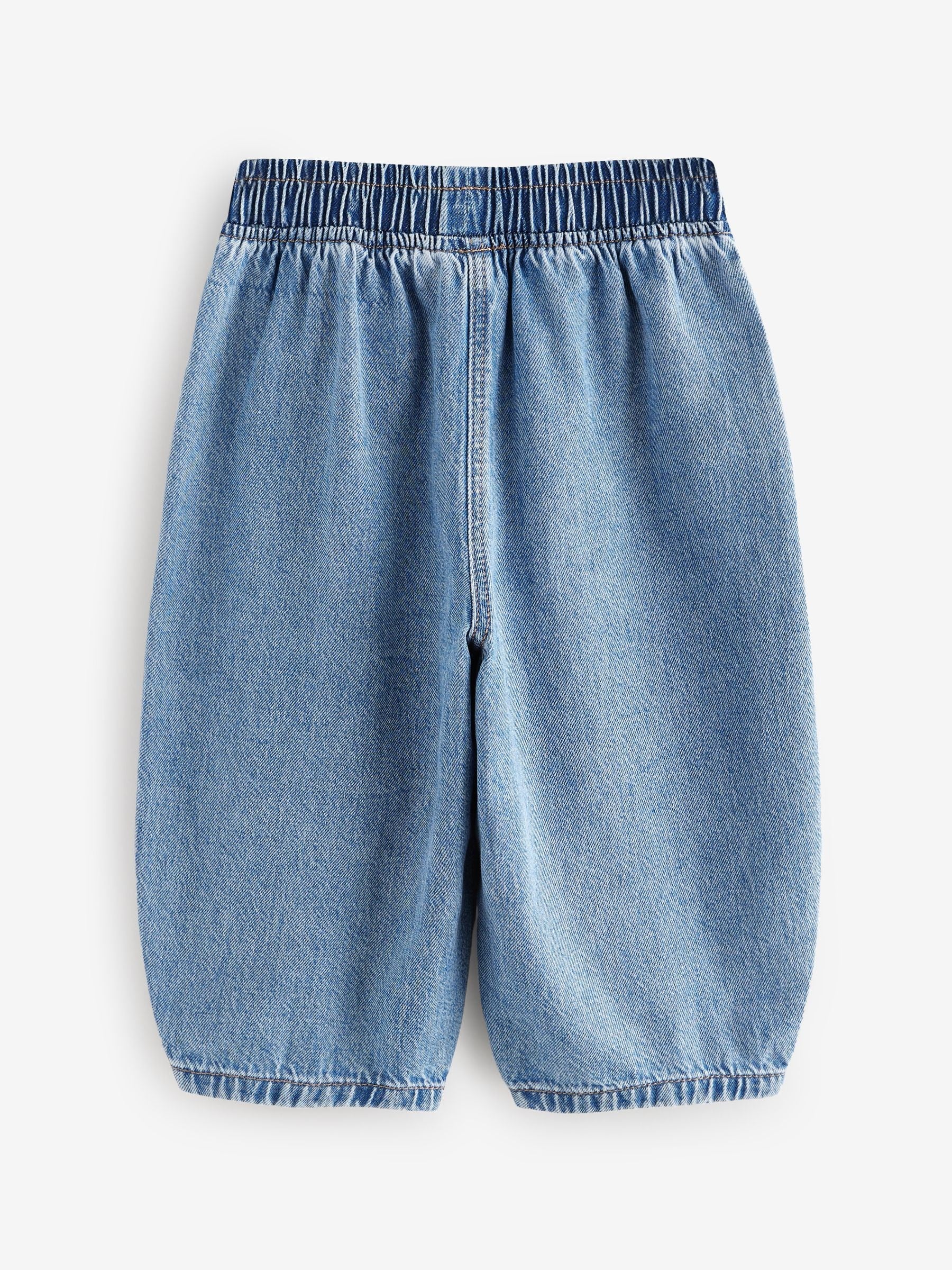 Mid Blue Denim Barrel 100% Cotton Jeans (3mths-7yrs)