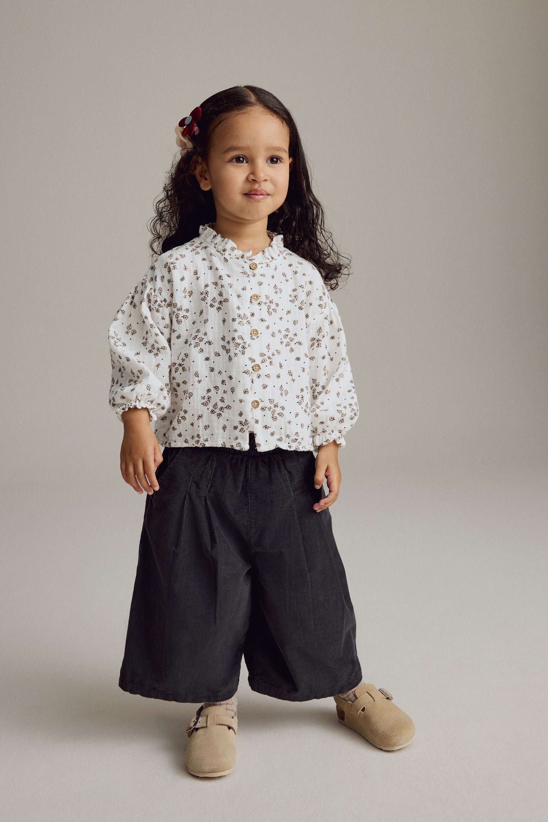 Mono Printed 100% Cotton Blouse and Co-ord Trousers Set (3mths-8yrs)