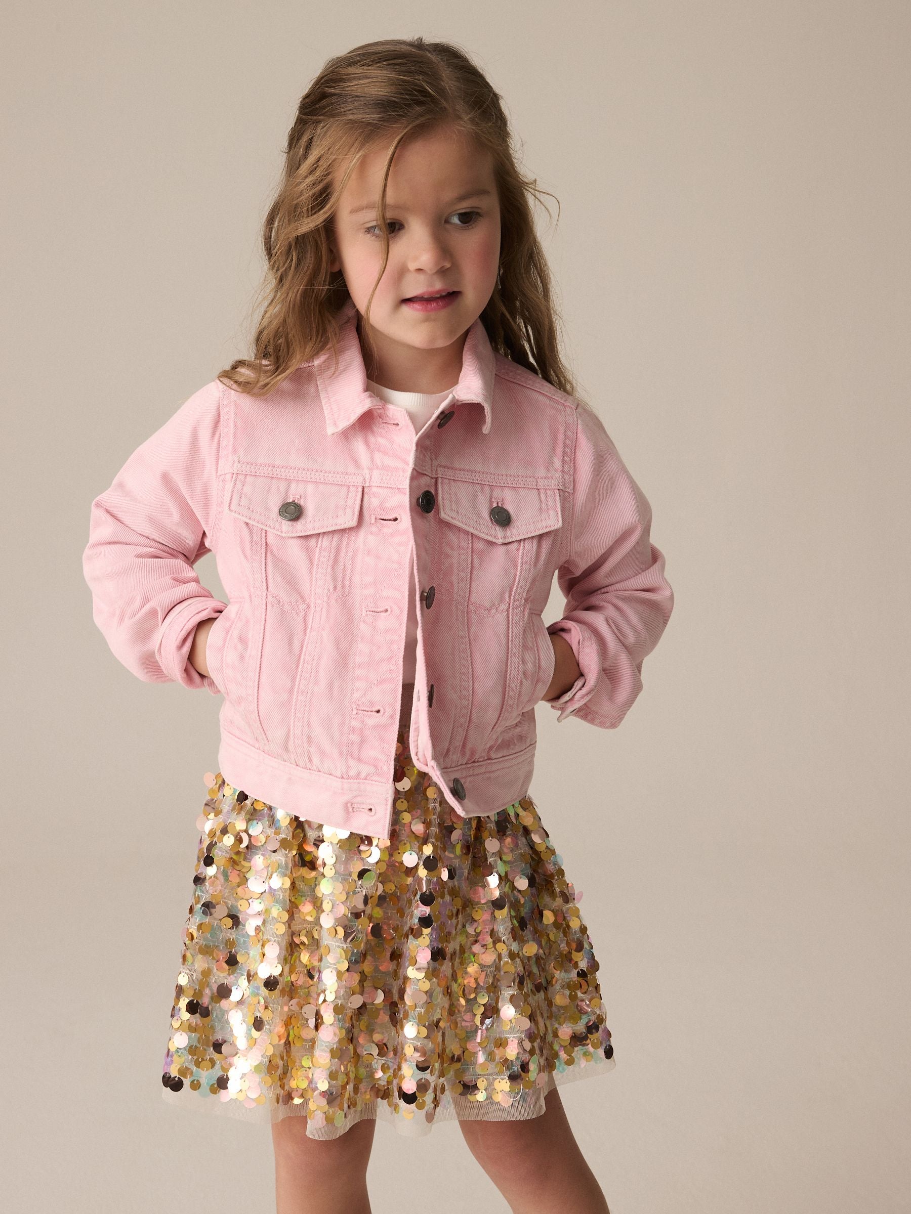 Gold Sequin Skirt (3-16yrs)