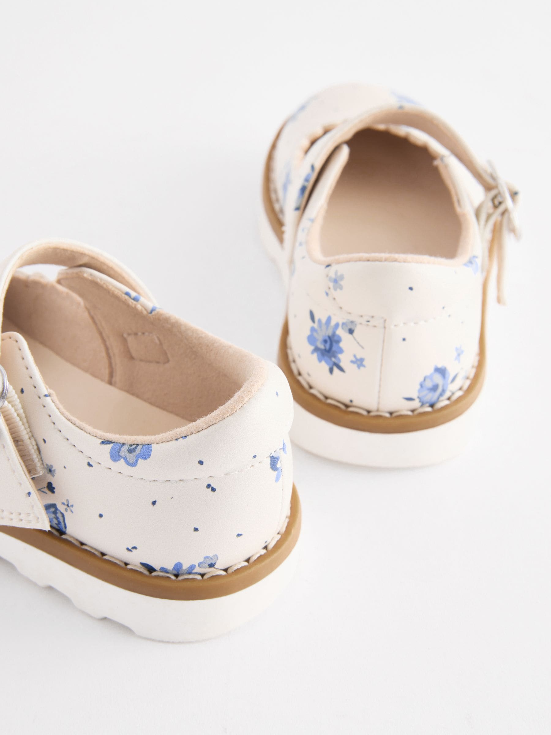 White Floral Mary Jane Shoes