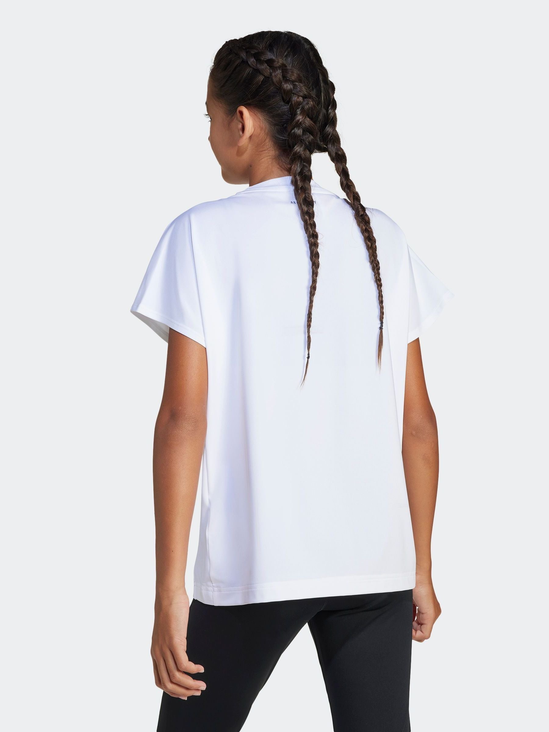 adidas White Winter Glam Metallic T-Shirt