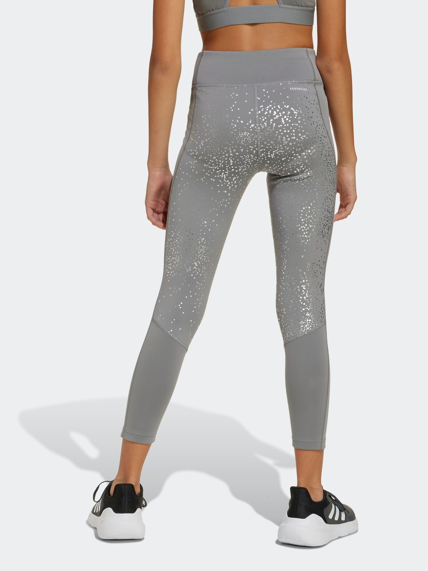 adidas Grey Optime Glam 7/8 Leggings