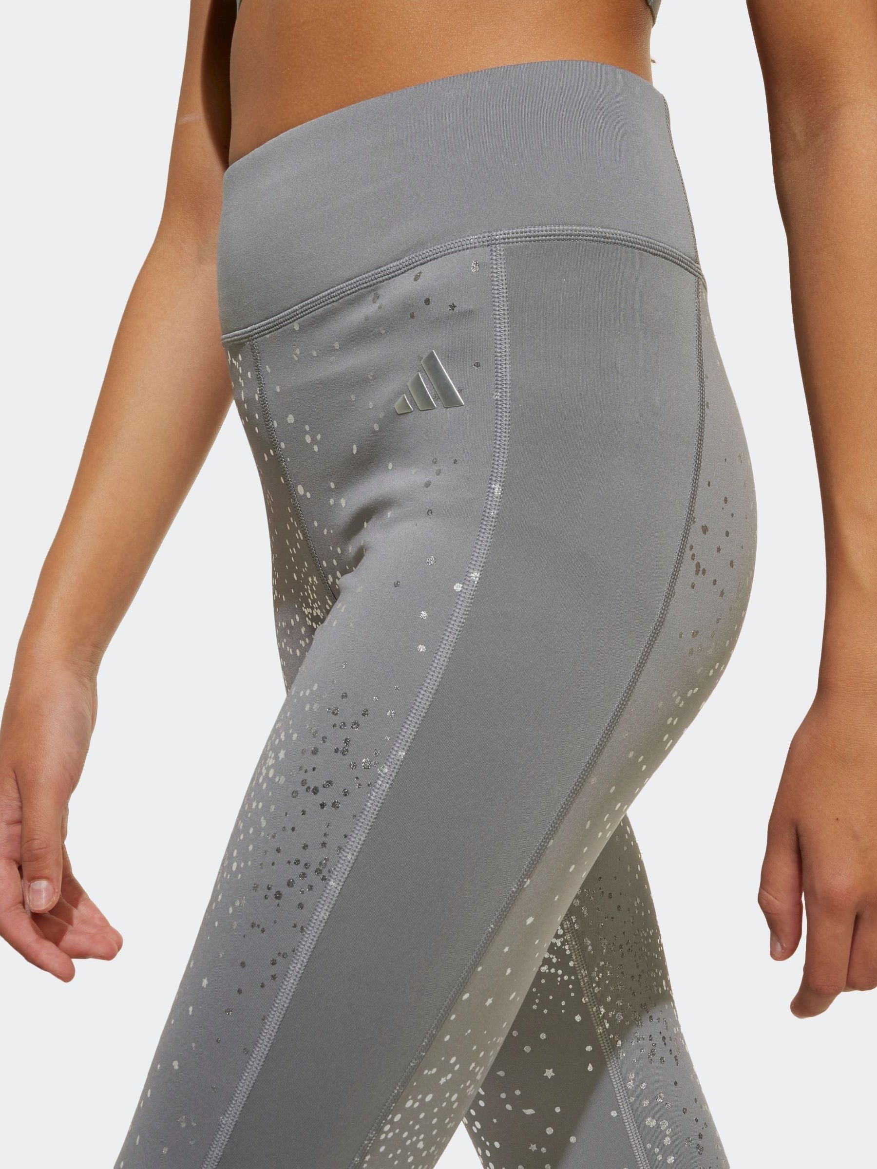 adidas Grey Optime Glam 7/8 Leggings