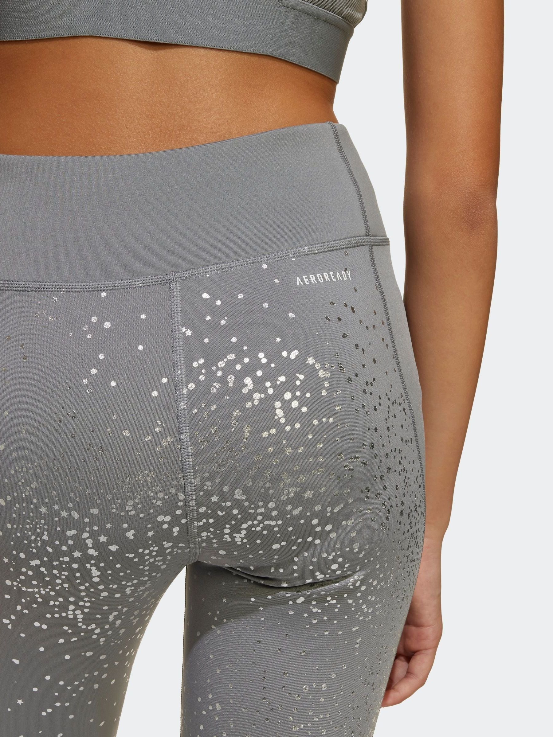 adidas Grey Optime Glam 7/8 Leggings