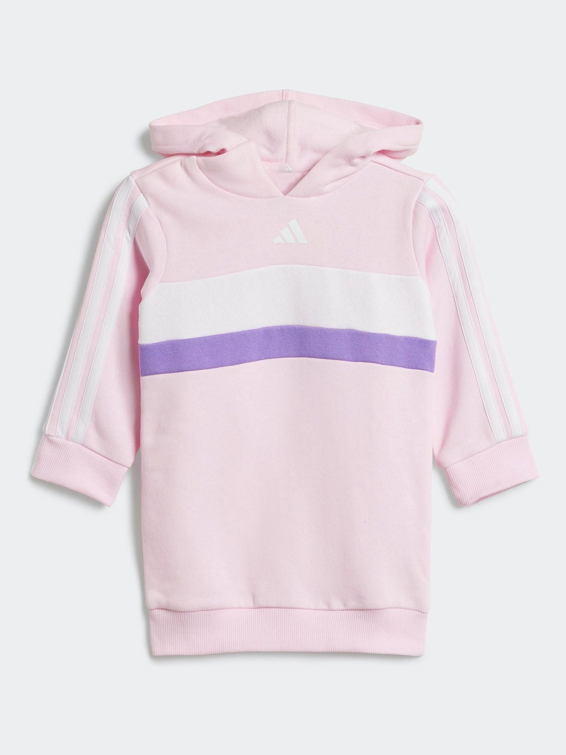 adidas Pink Essentials Tiberio 3 Stripe Hoodie and Legging Set