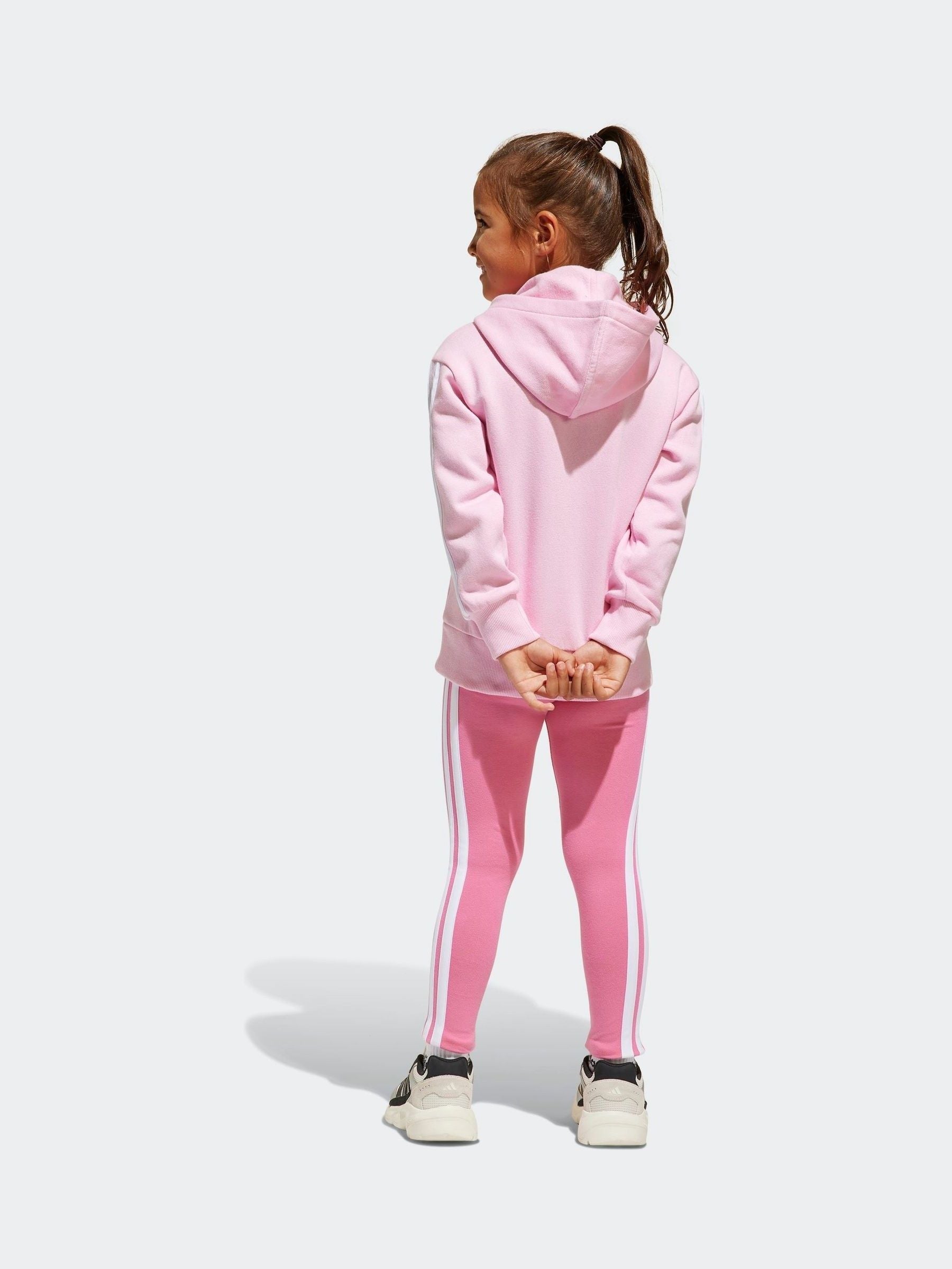 adidas Pink Essentials Tiberio 3 Stripe Tracksuit