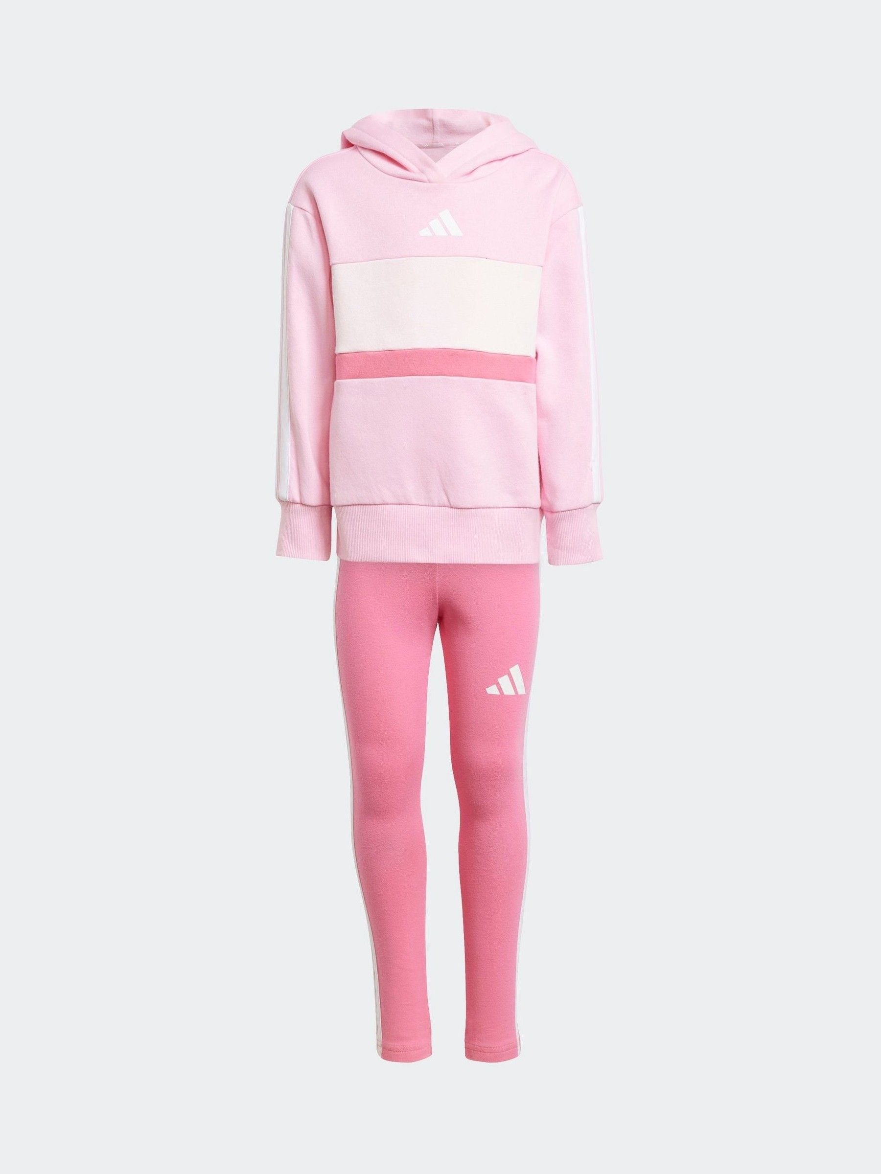 adidas Pink Essentials Tiberio 3 Stripe Tracksuit