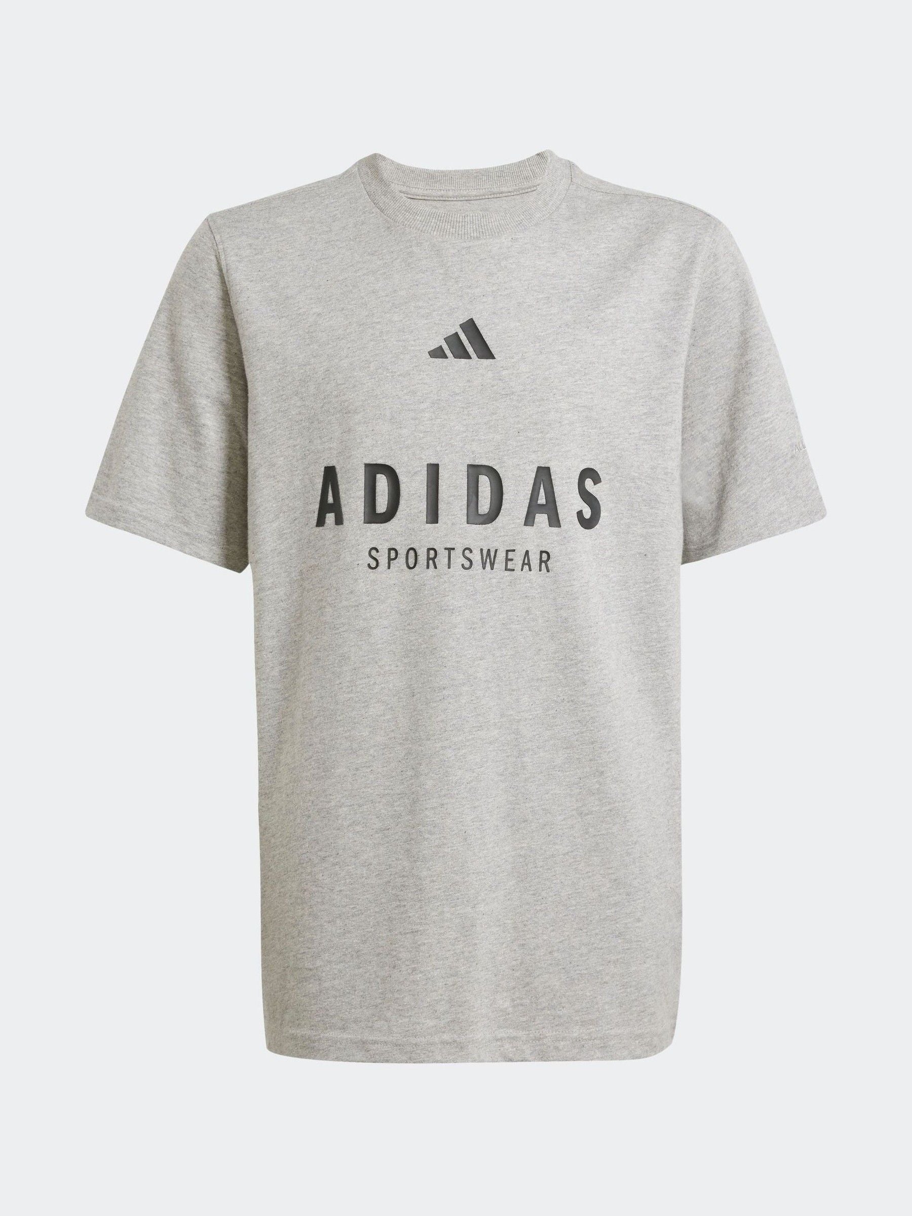 adidas Grey All SZN 100% Cotton T-Shirt