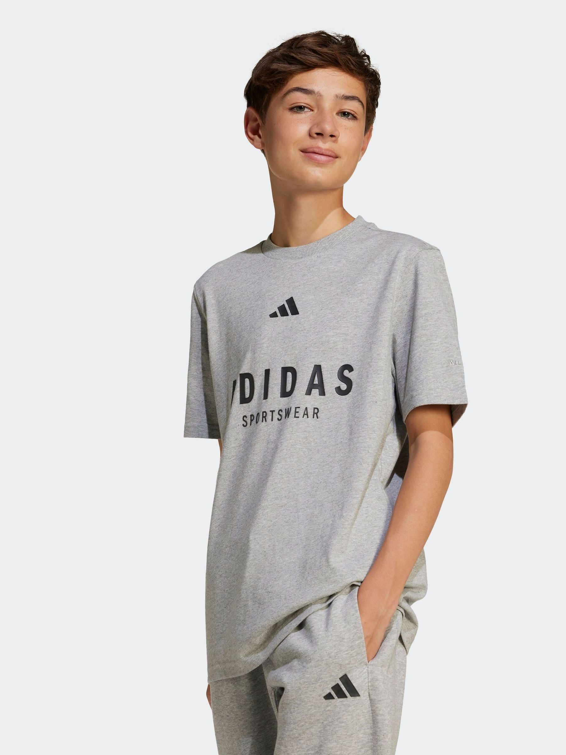 adidas Grey All SZN 100% Cotton T-Shirt