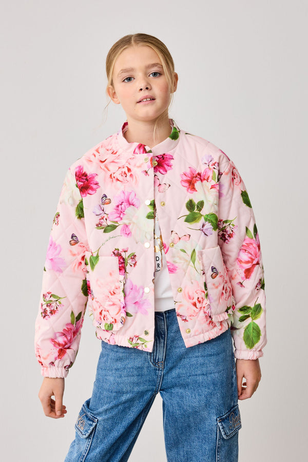 Baker by Ted Baker Pink Quilted Floral Print Jacket