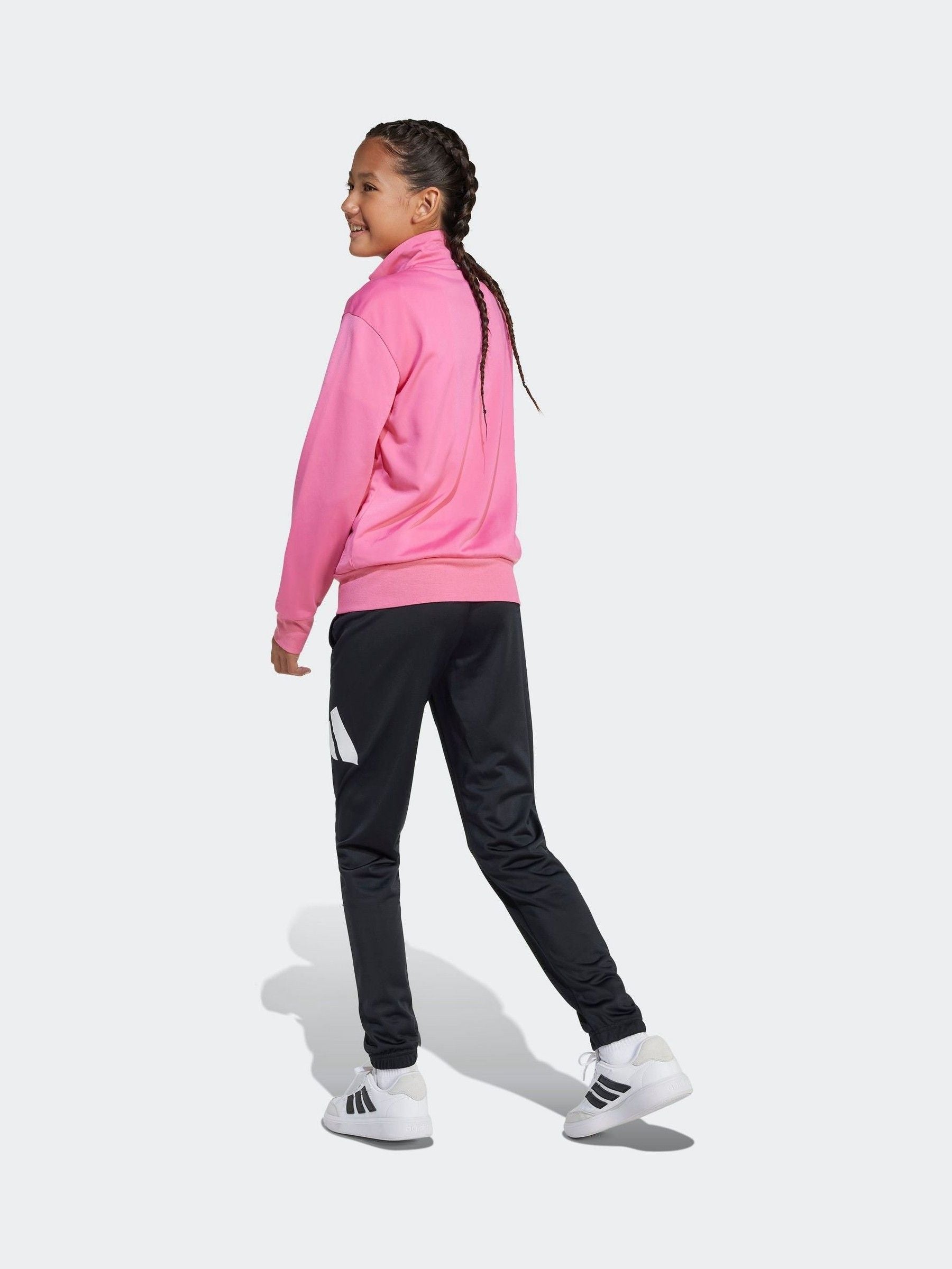 adidas Pink Large Essentials Logo Tracksuit