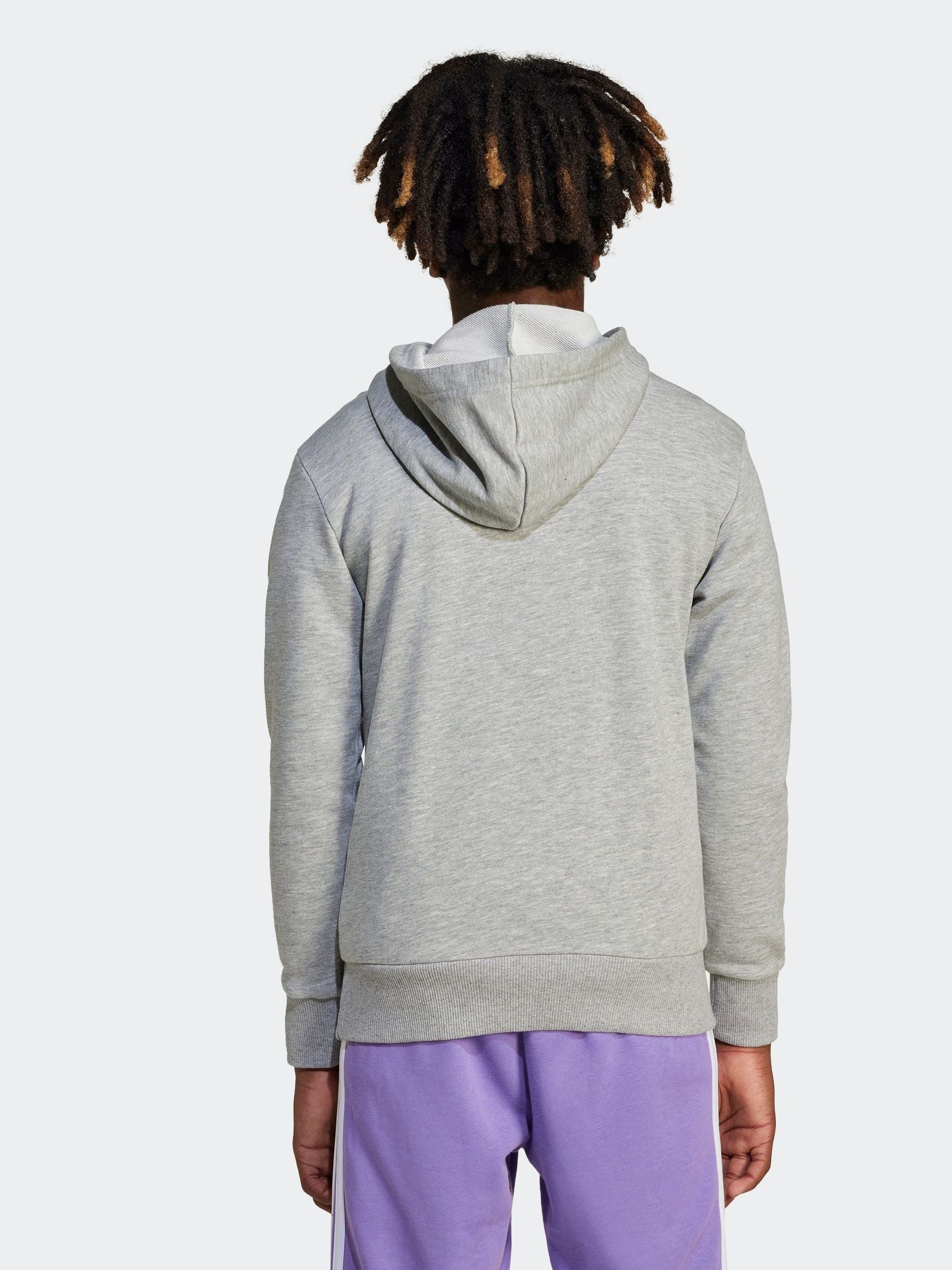 adidas Grey Large Logo Hoodie