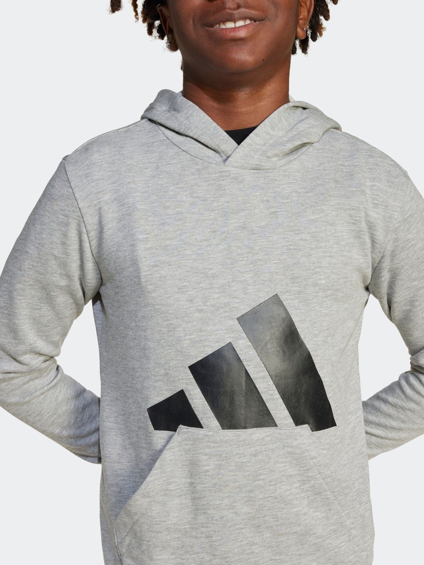 adidas Grey Large Logo Hoodie