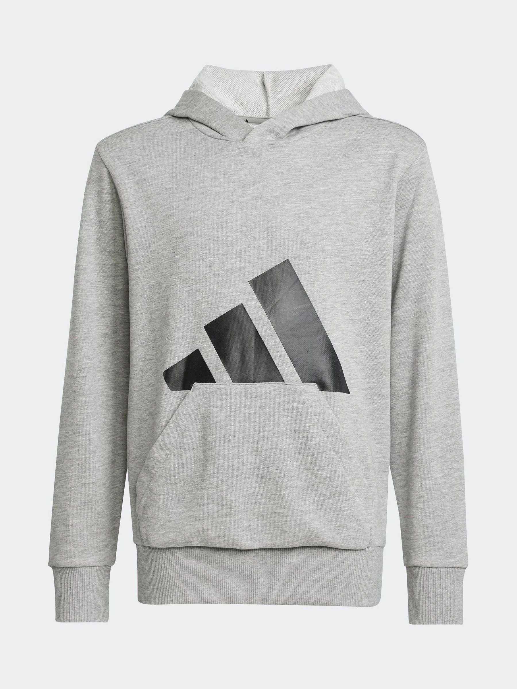 adidas Grey Large Logo Hoodie