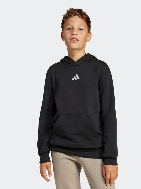 adidas Black Small Logo Fleece Hoodie