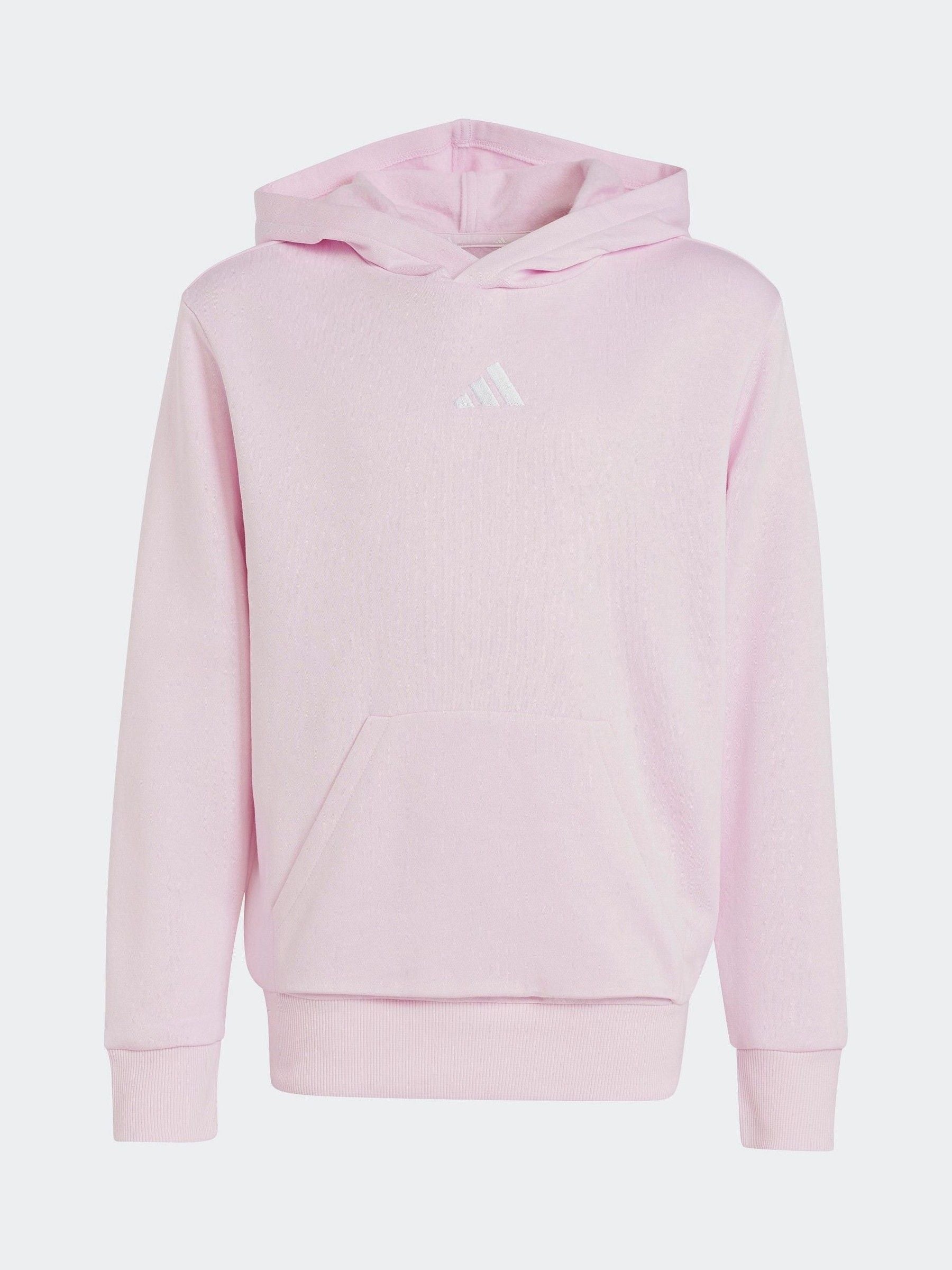 adidas Pink Small Logo Fleece Hoodie