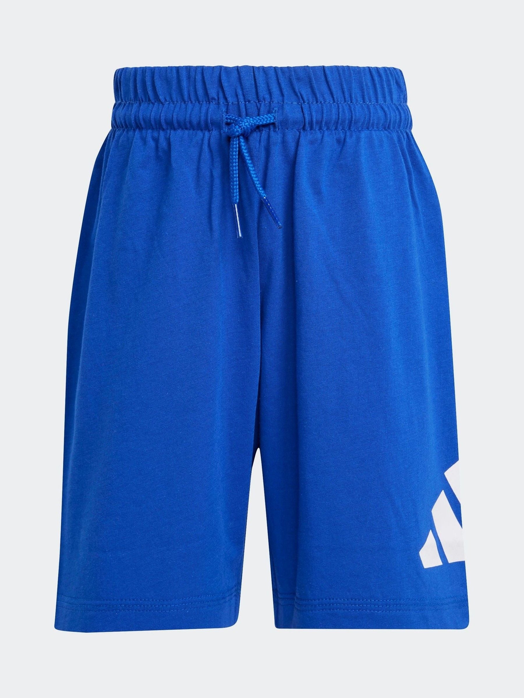 adidas Blue 100% Cotton Top & Shorts Set